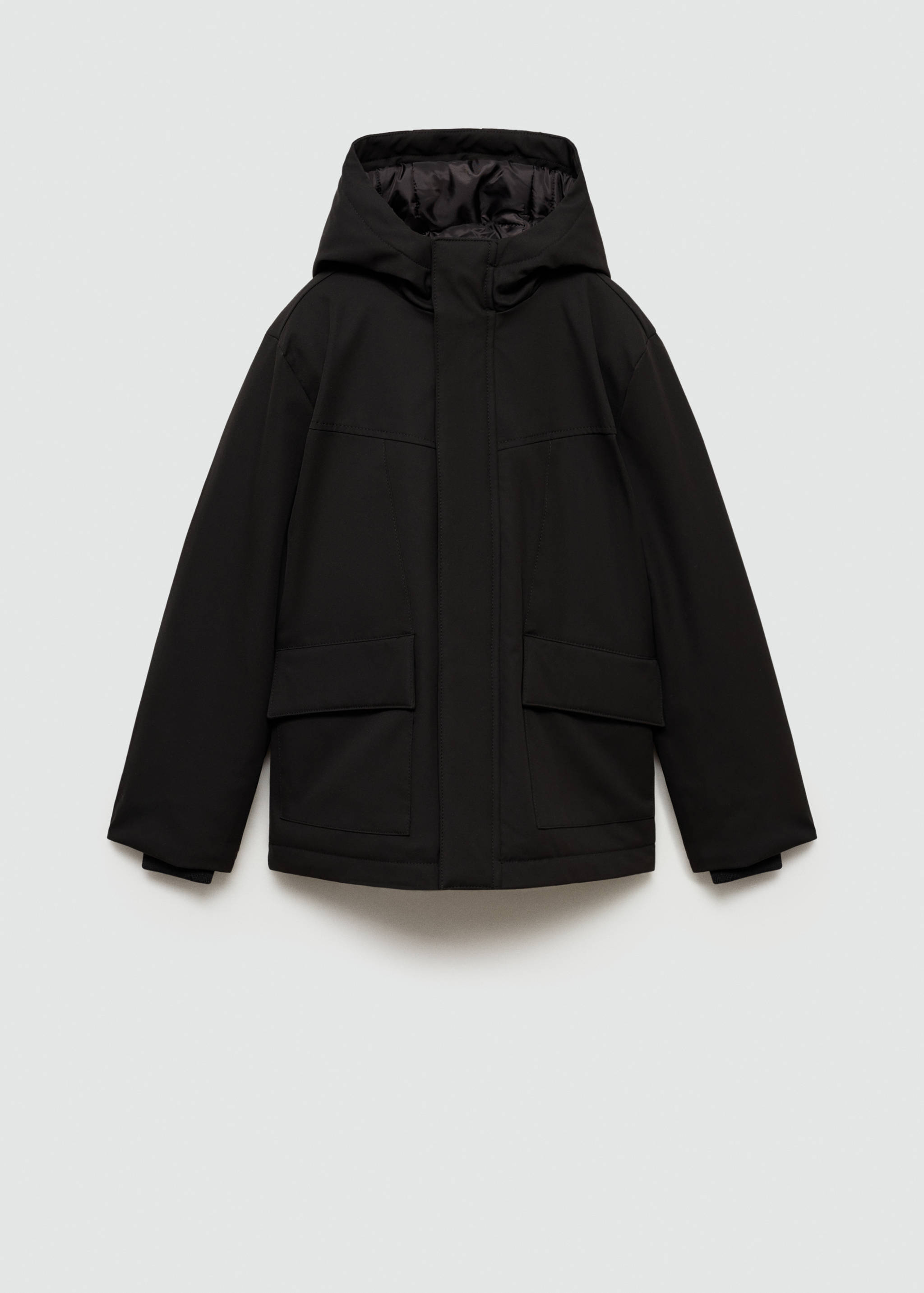 Water-repellent hood puffer coat - Article without model