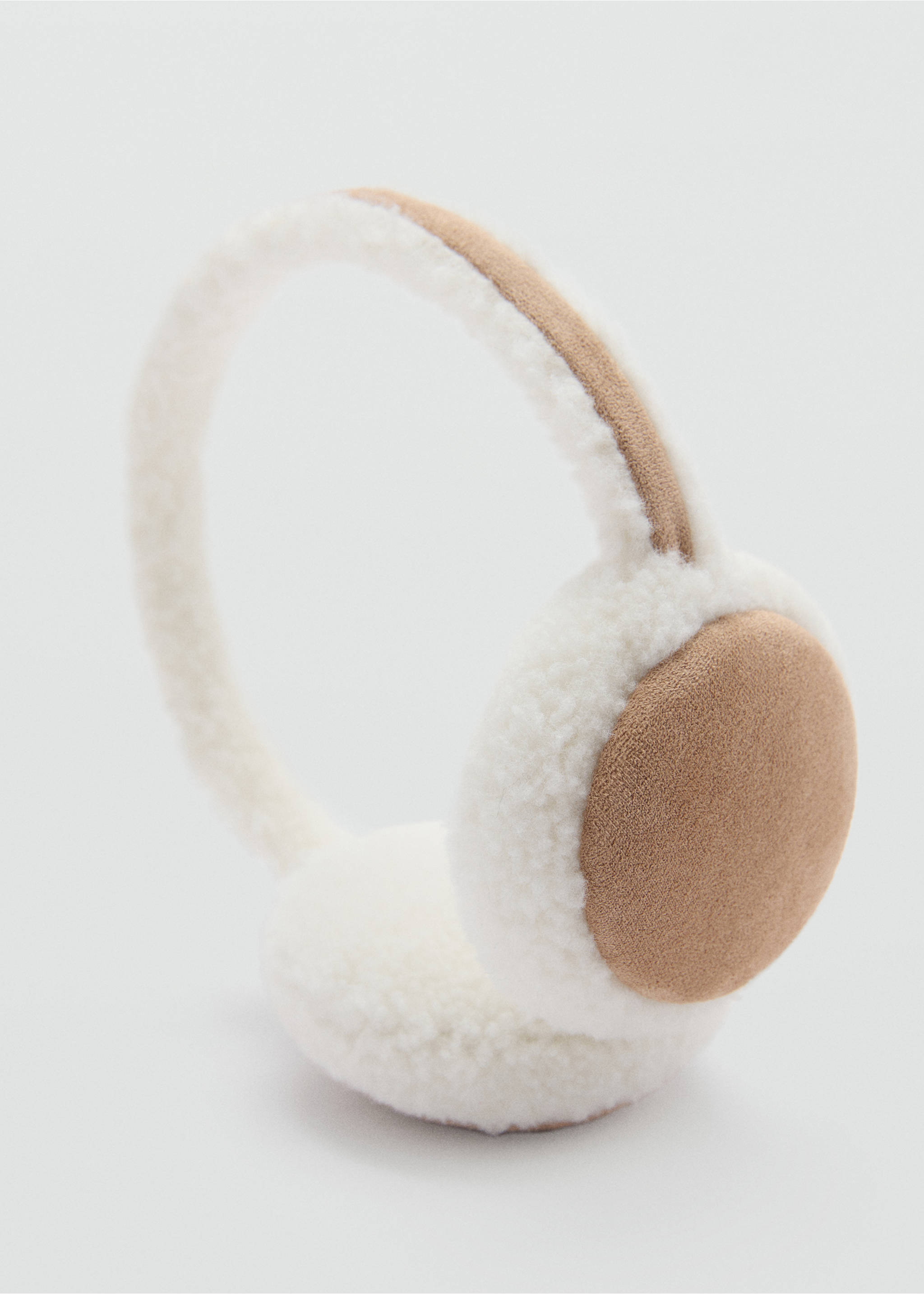Shearling-effect earmuffs - Medium plane, Medium Brown. Ref: 77056731-00.