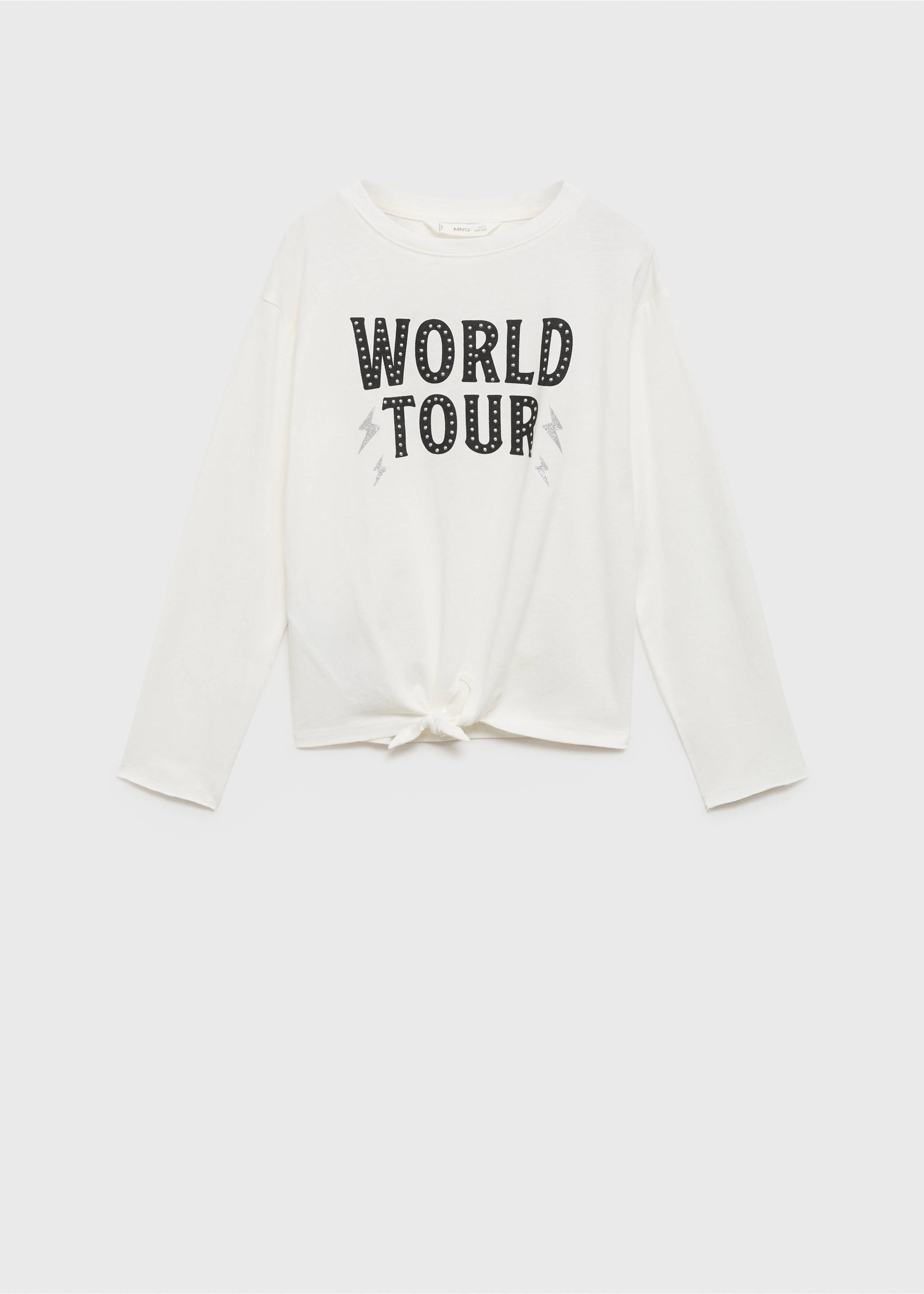 T-shirt imprimé clouté - Article sans modèle, Blanc cassé. Ref: 77056734-00.