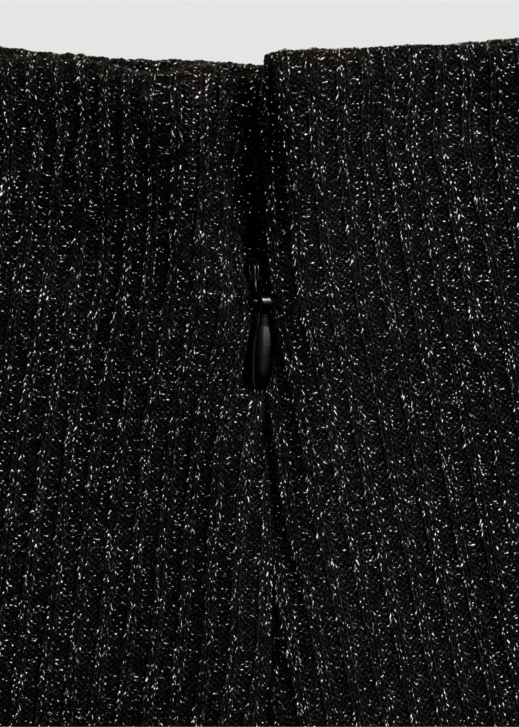 Strick-Rock mit Lurex - Detail des Artikels 0, Schwarz. Ref: 77056736-00.