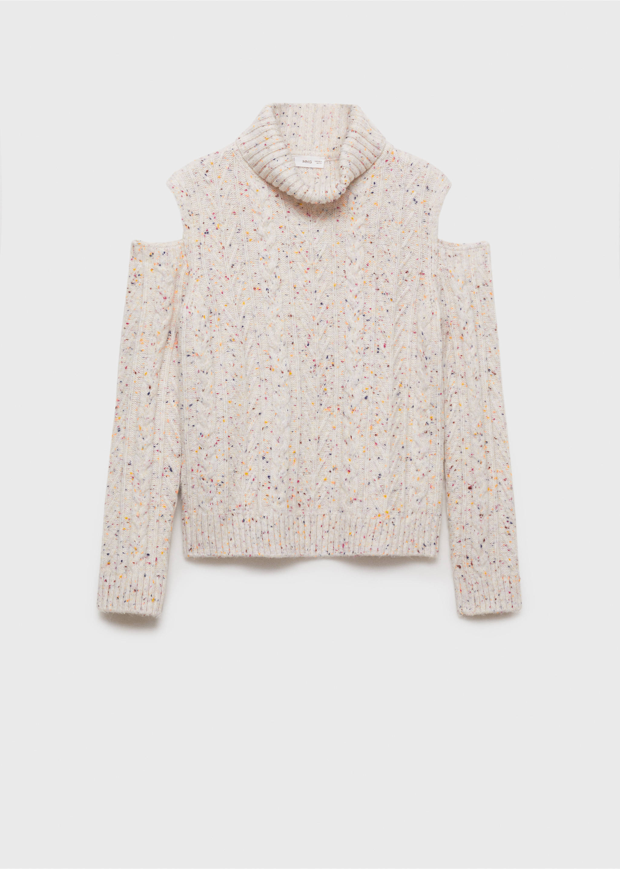 Strickpullover mit Schlitzen - Artikel ohne Model, Ecru. Ref: 77056737-00.