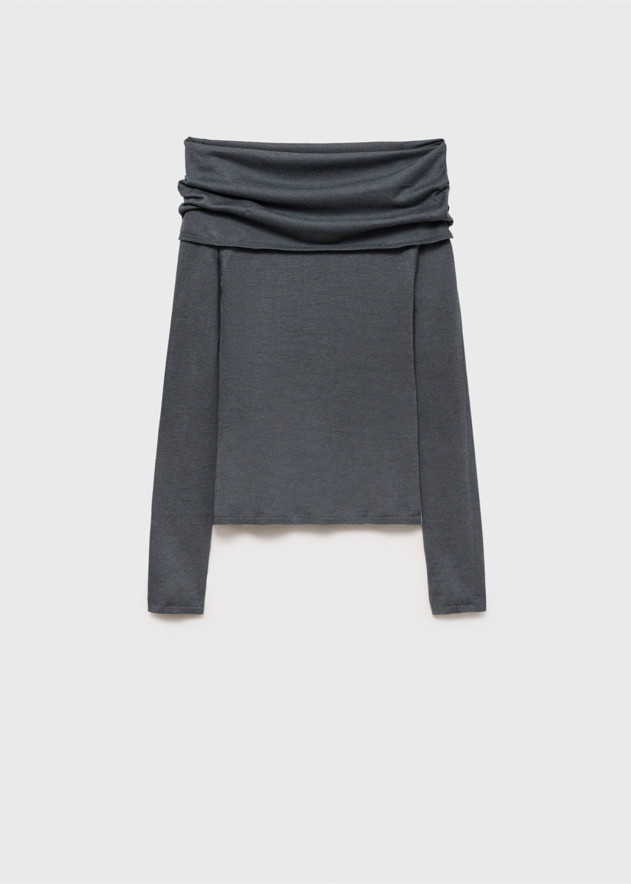 Off shoulders sweater - Article without model, Charcoal. Ref: 77056738-00.