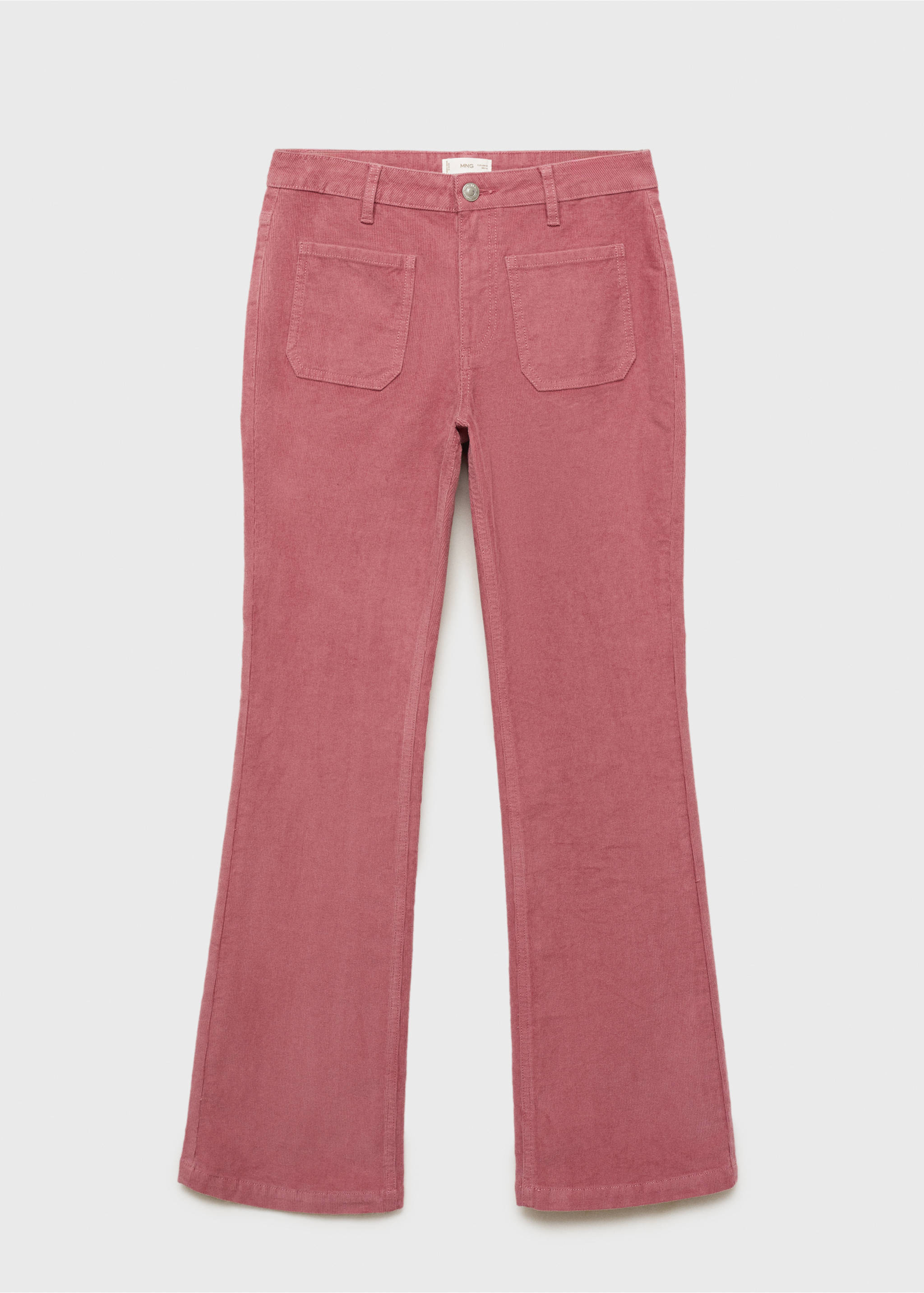 Pantalon flare velours côtelé - Article sans modèle, Cerise. Ref: 77056741-00.