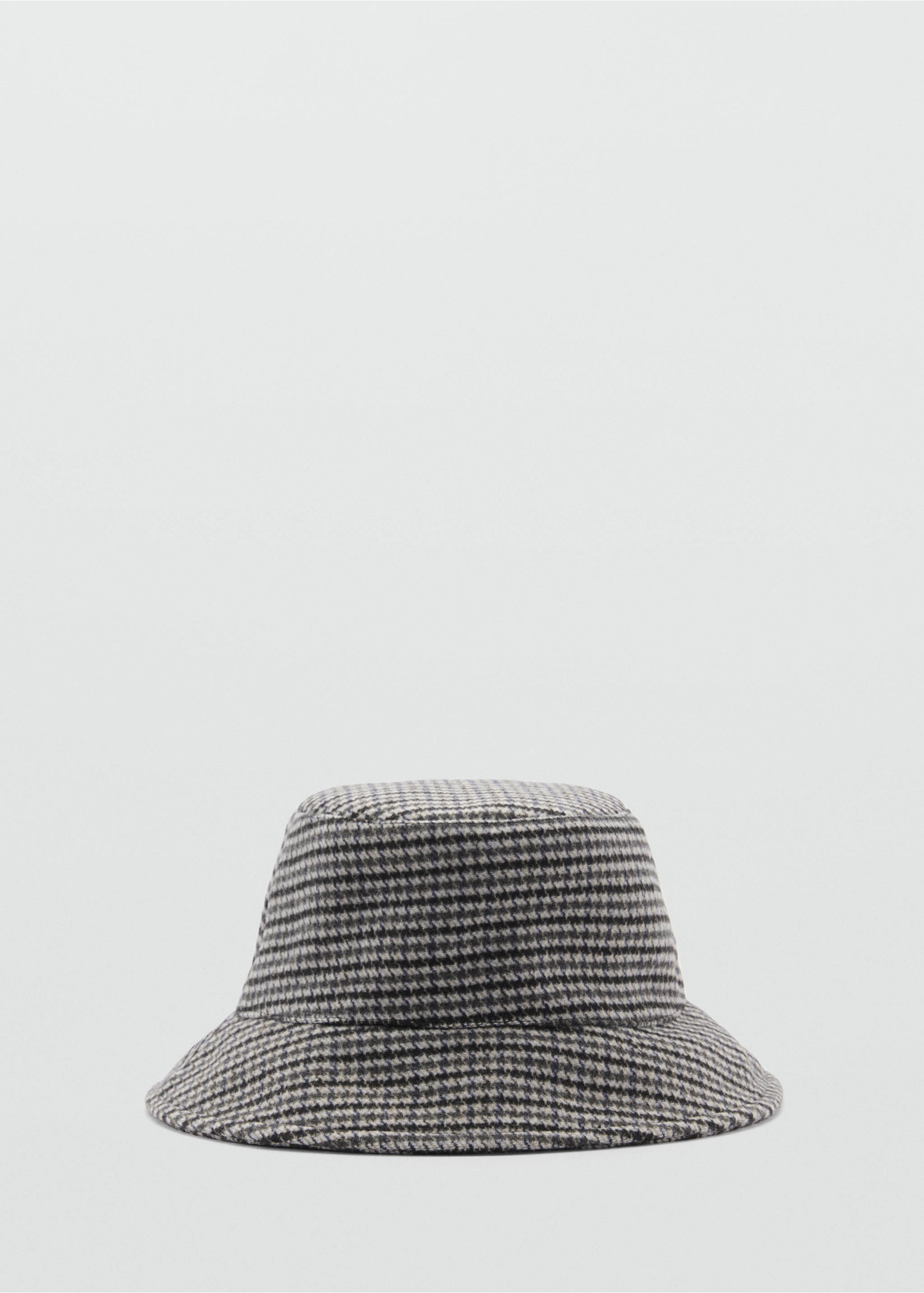 Fischerhut mit Hahnentrittmuster - Artikel ohne Model, Grau. Ref: 77056742-00.