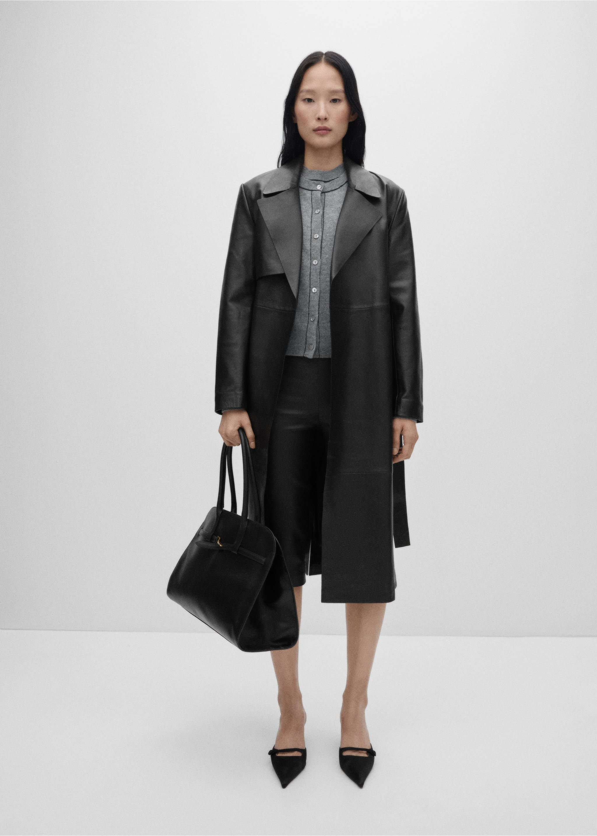 Gyapjúkardigán dekoratív varrással - Általános sík, Közepes szürke. Ref: 77056743-00.