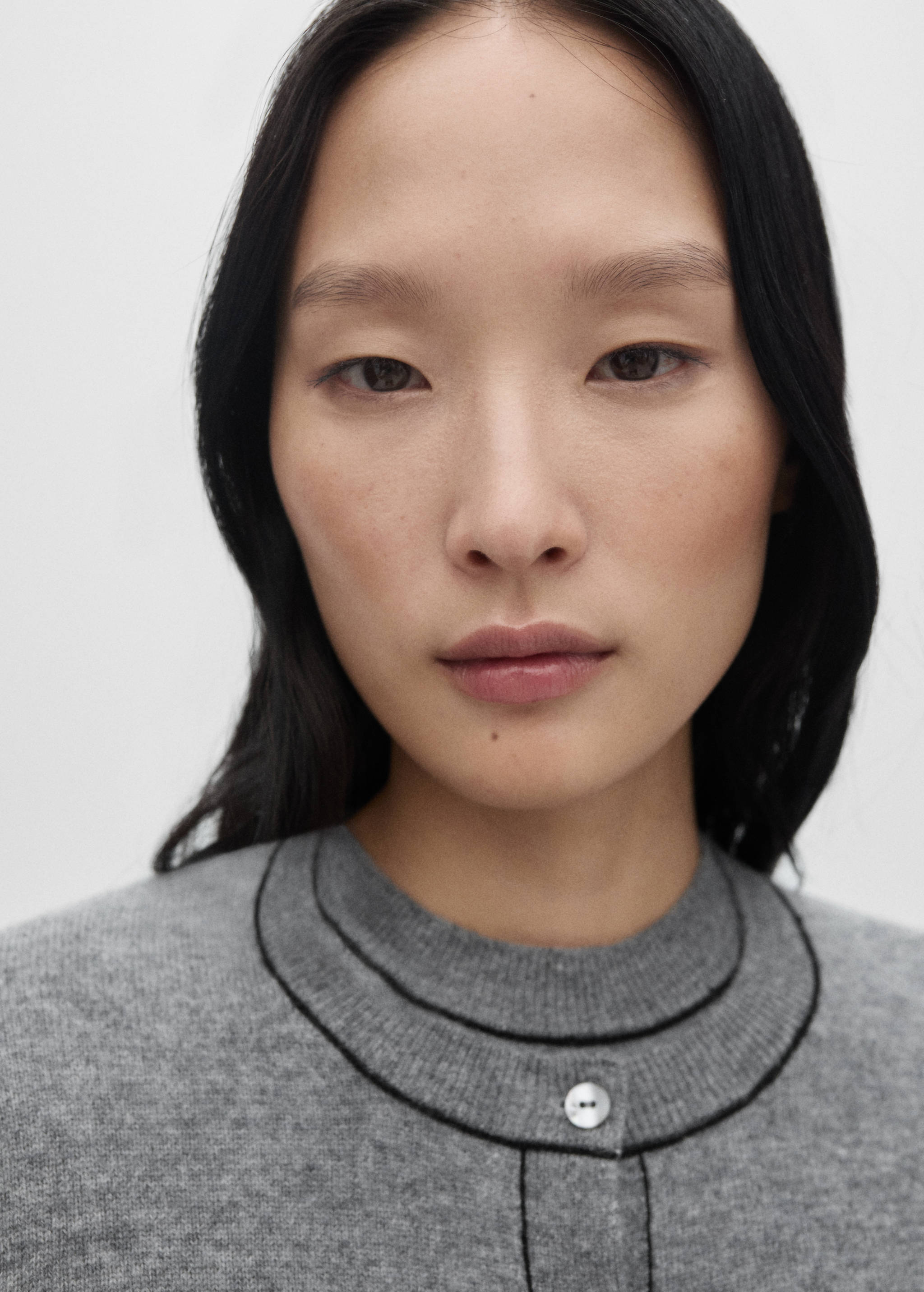 Cardigan laine coutures décoratives - Détail de l'article 1