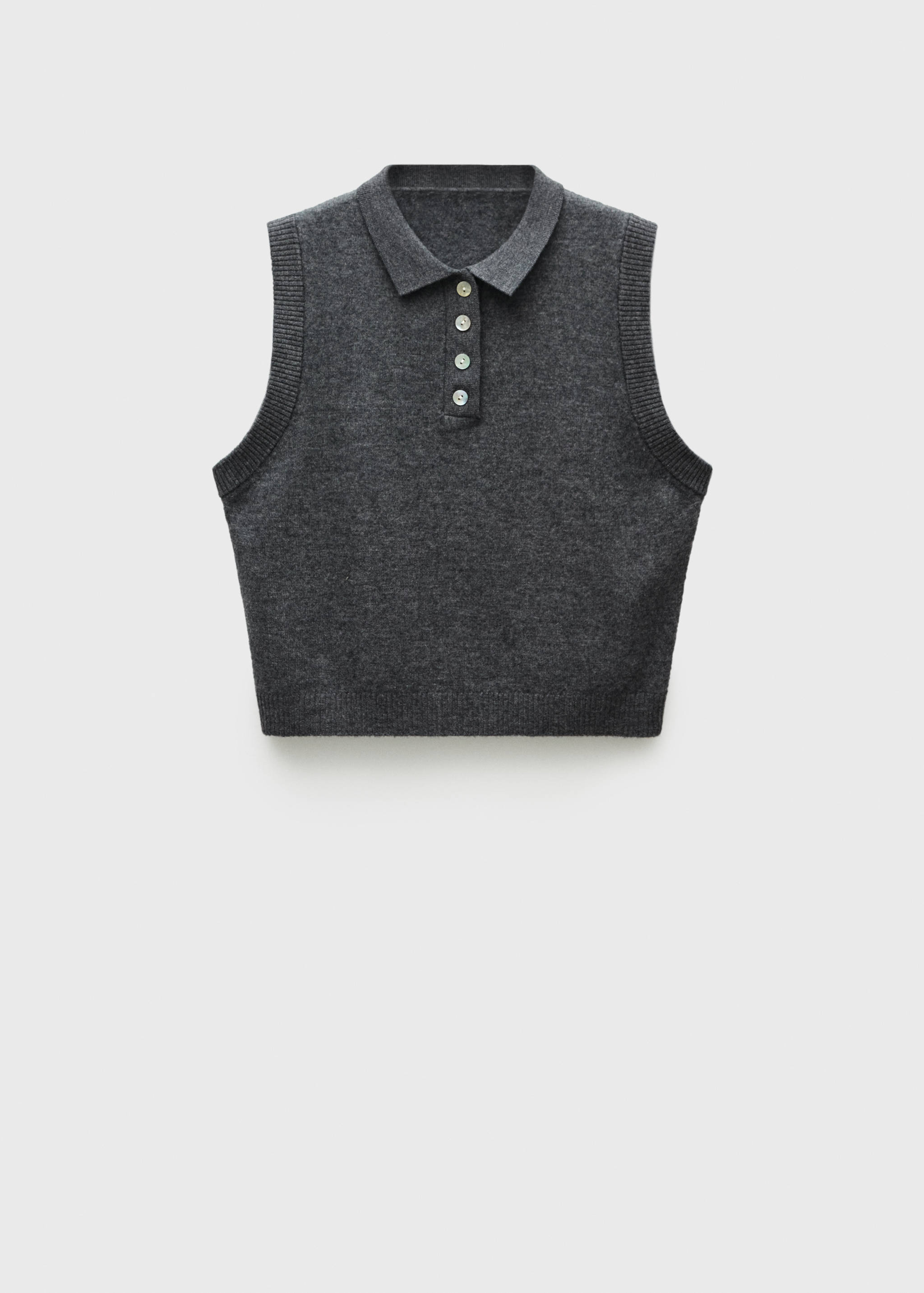 Ullvest med knapper - Artikkel uten modell