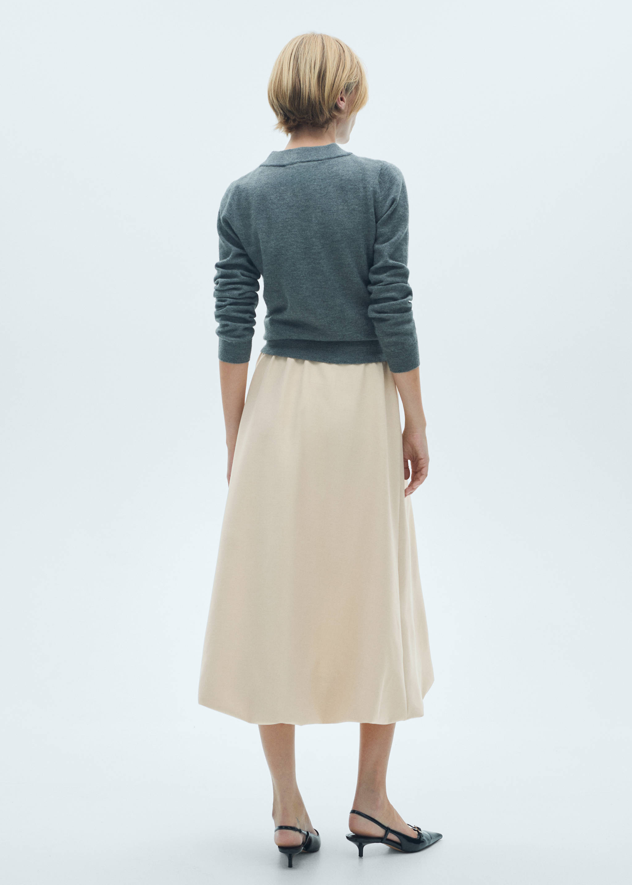 Flared midi-skirt - Reverse of the article
