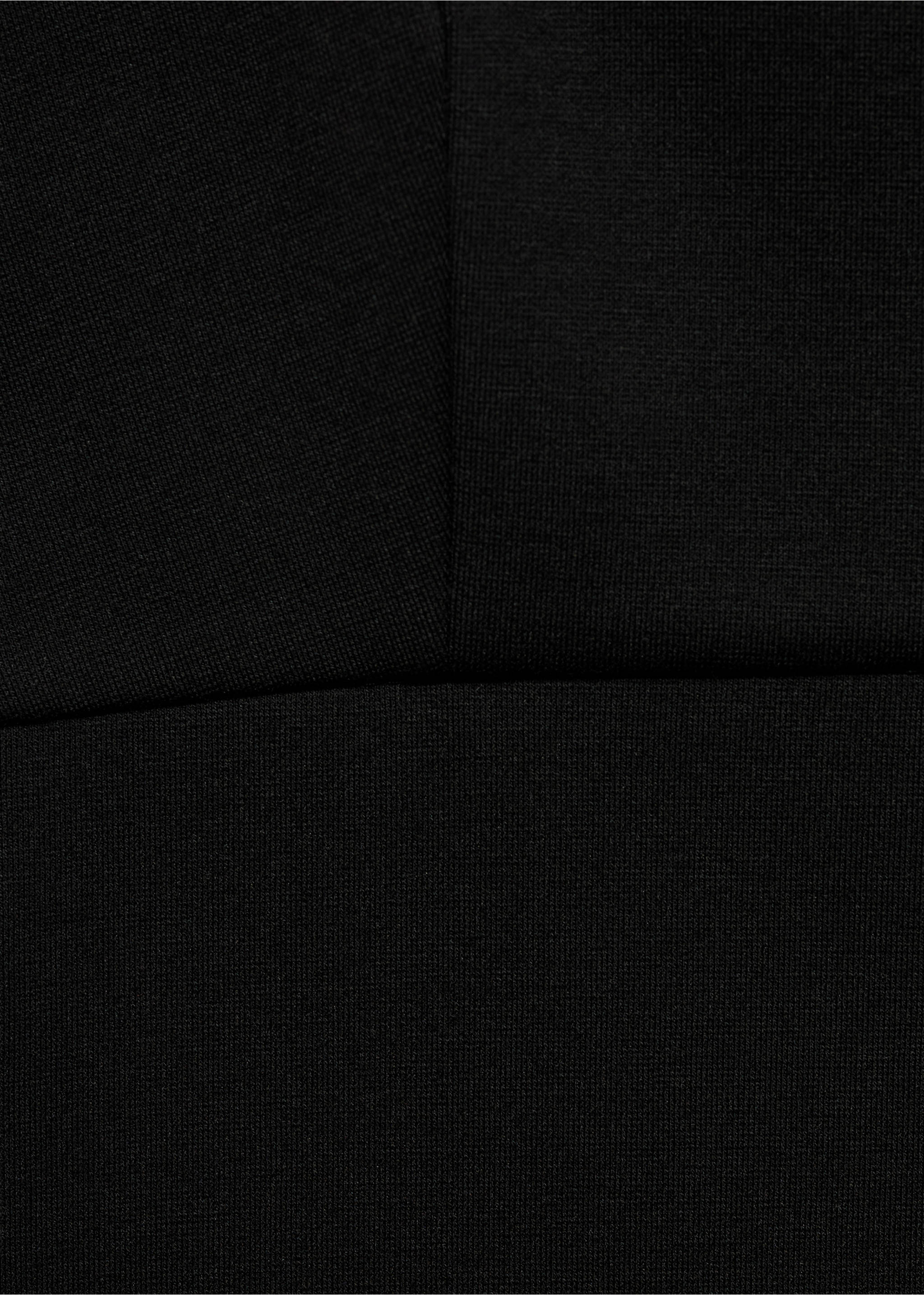 Short dress with square neckline - Details of the article 8, Black. Ref: 77056755-00.