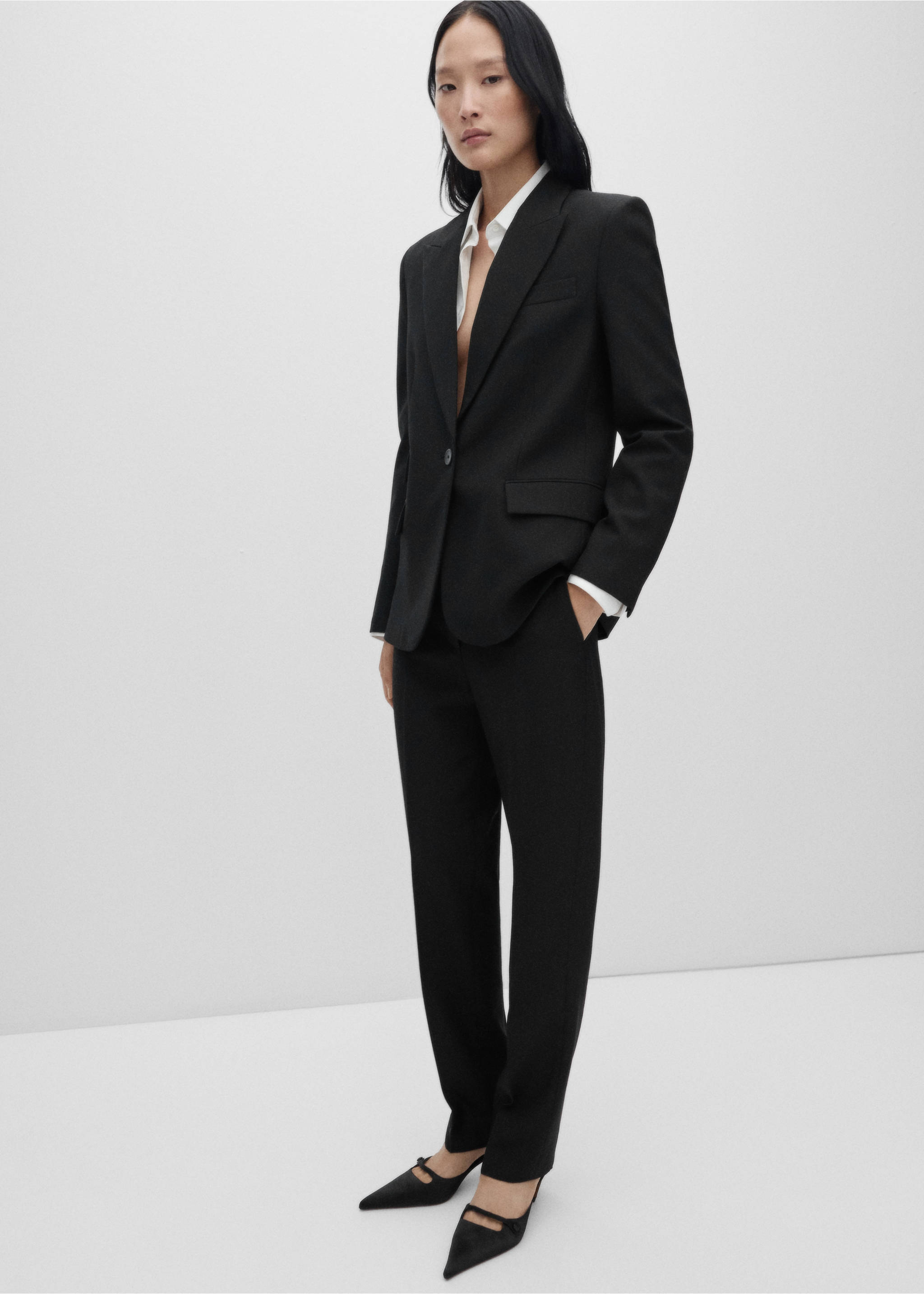 Wool suit trousers - General plane, Black. Ref: 77056757-00.