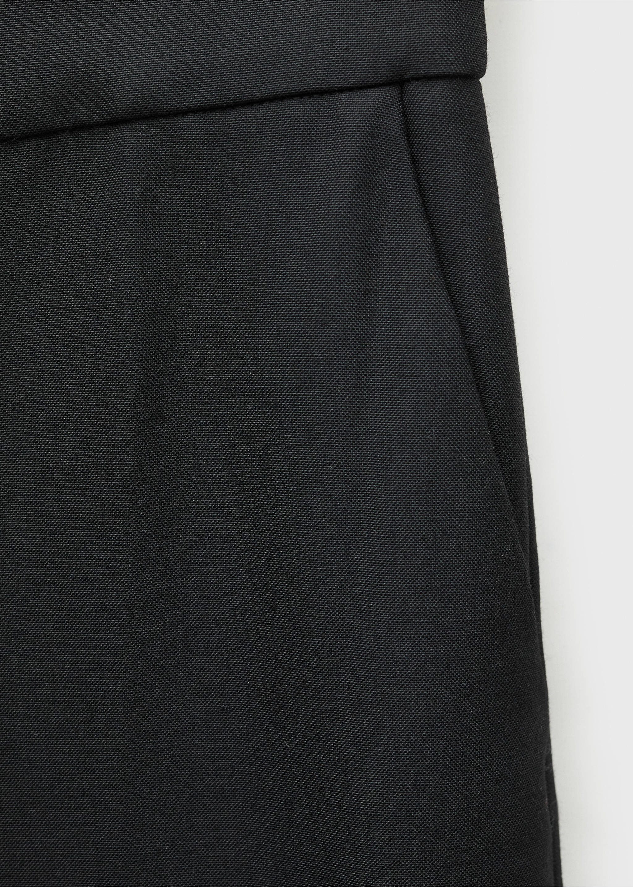 Wool suit trousers - Details of the article 0, Black. Ref: 77056757-00.