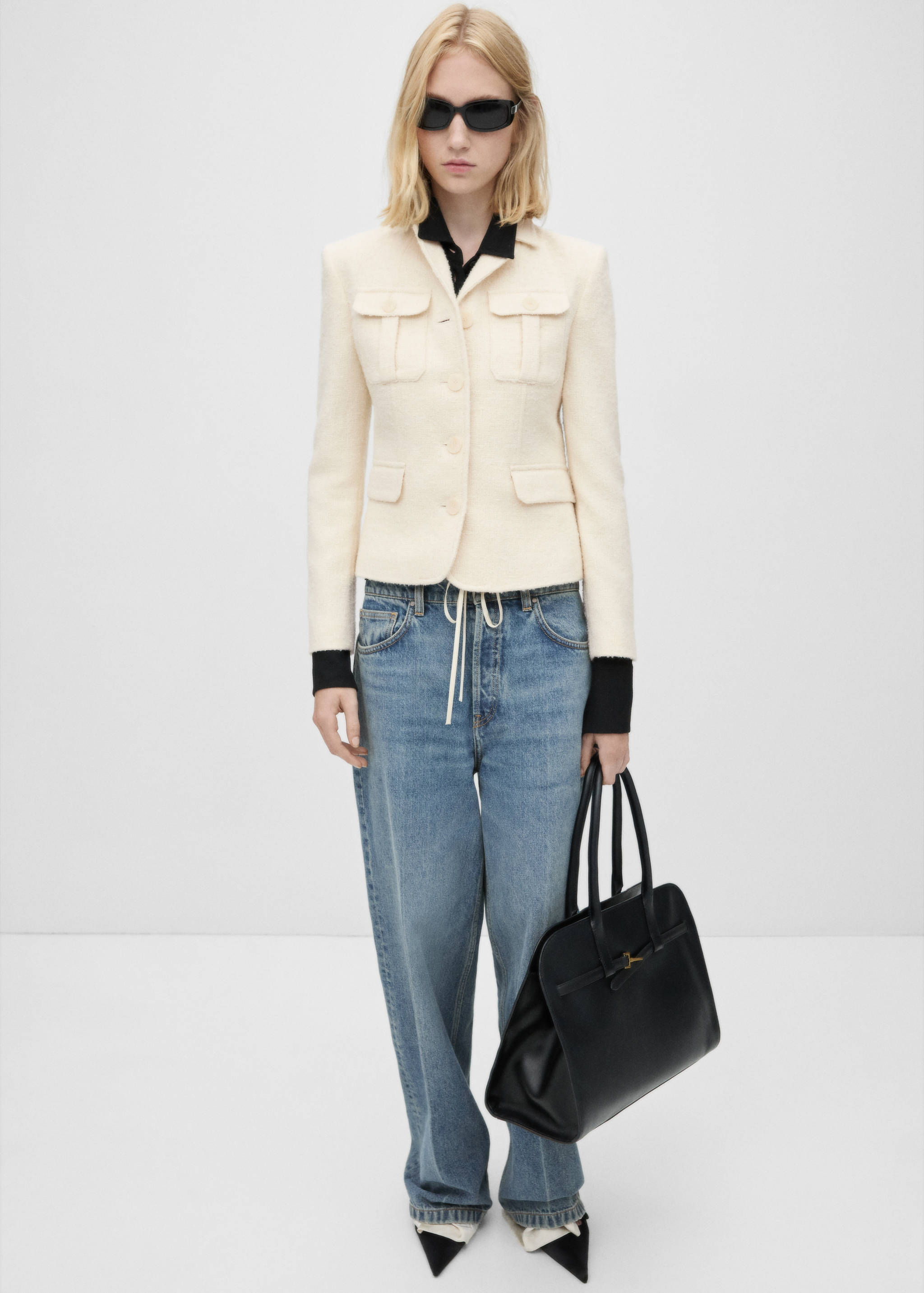 Tweed jacket with pockets - General plane