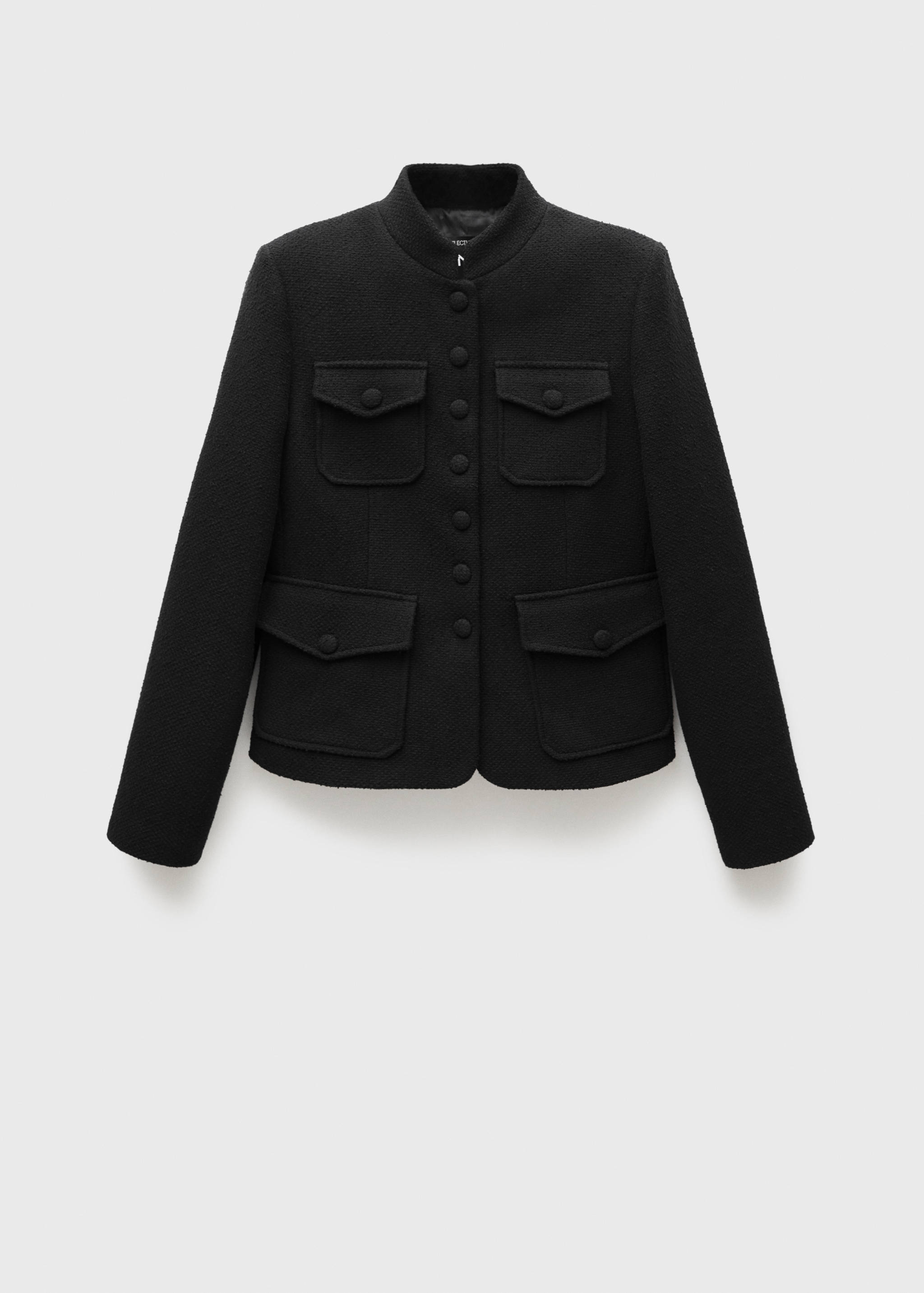Chaqueta tweed bolsillos - Artículo sin modelo
