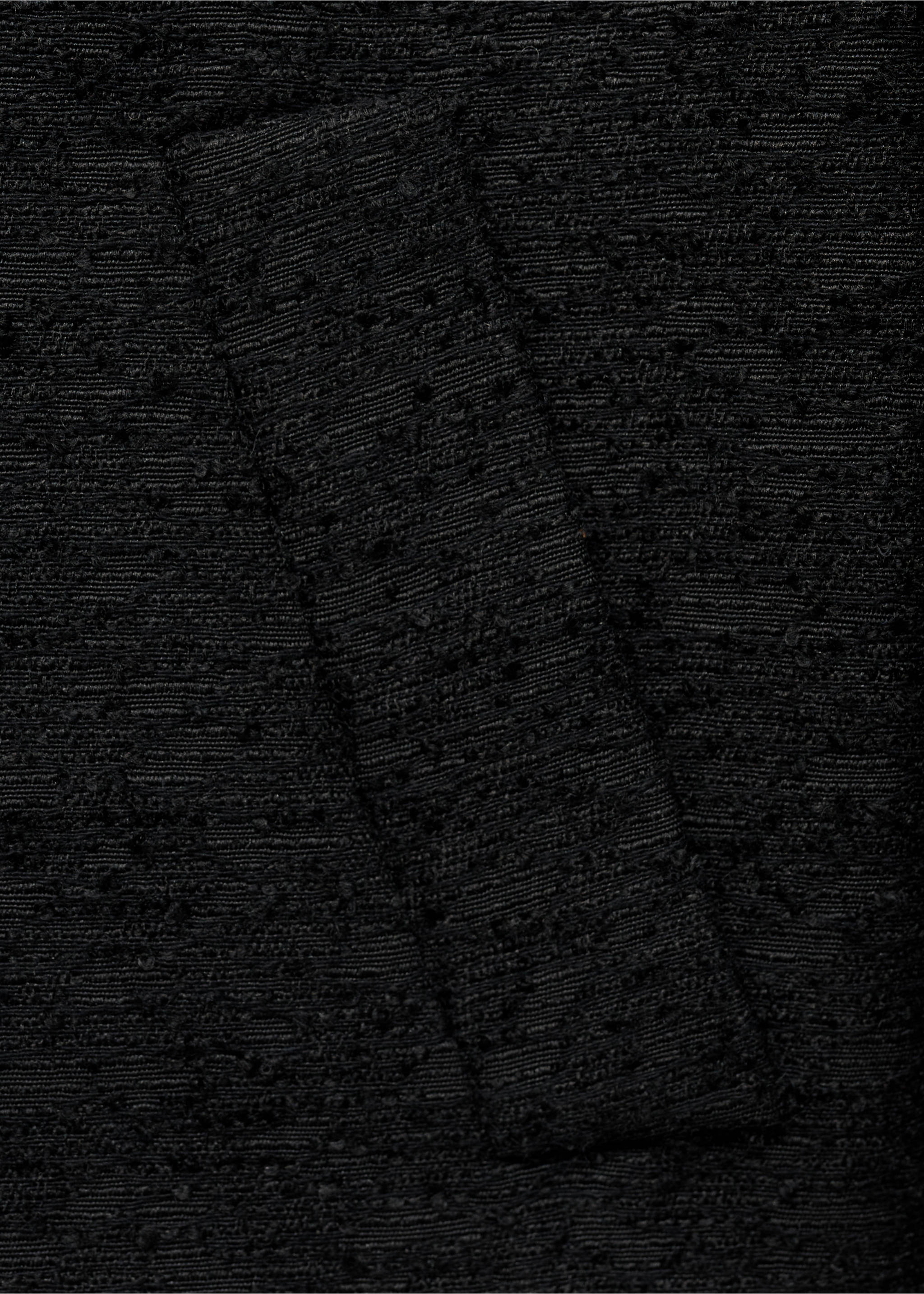 Crop tweed jacket - Details of the article 0, Black. Ref: 77056761-00.