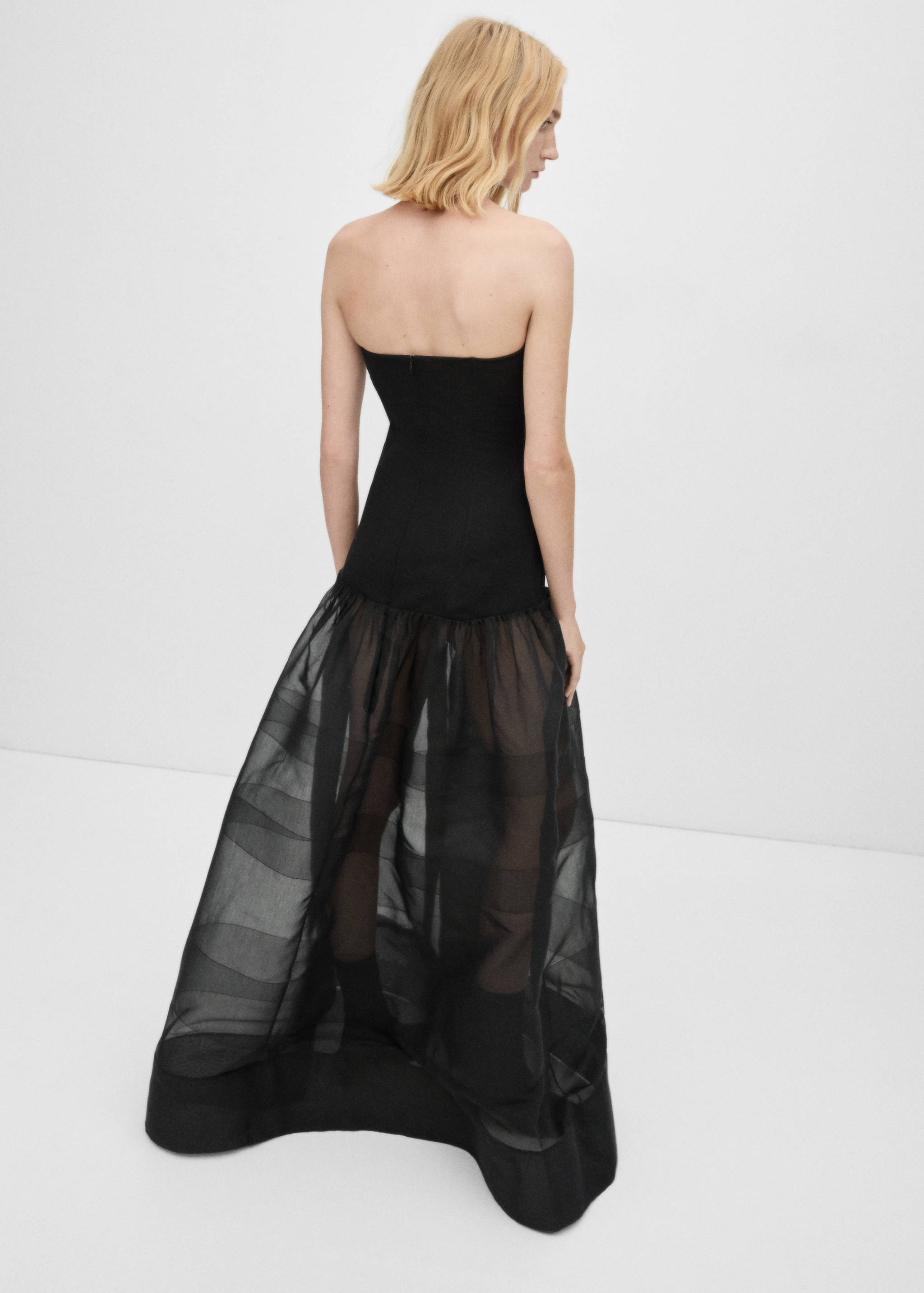 Corset dress with semi-transparent skirt - Reverse of the article