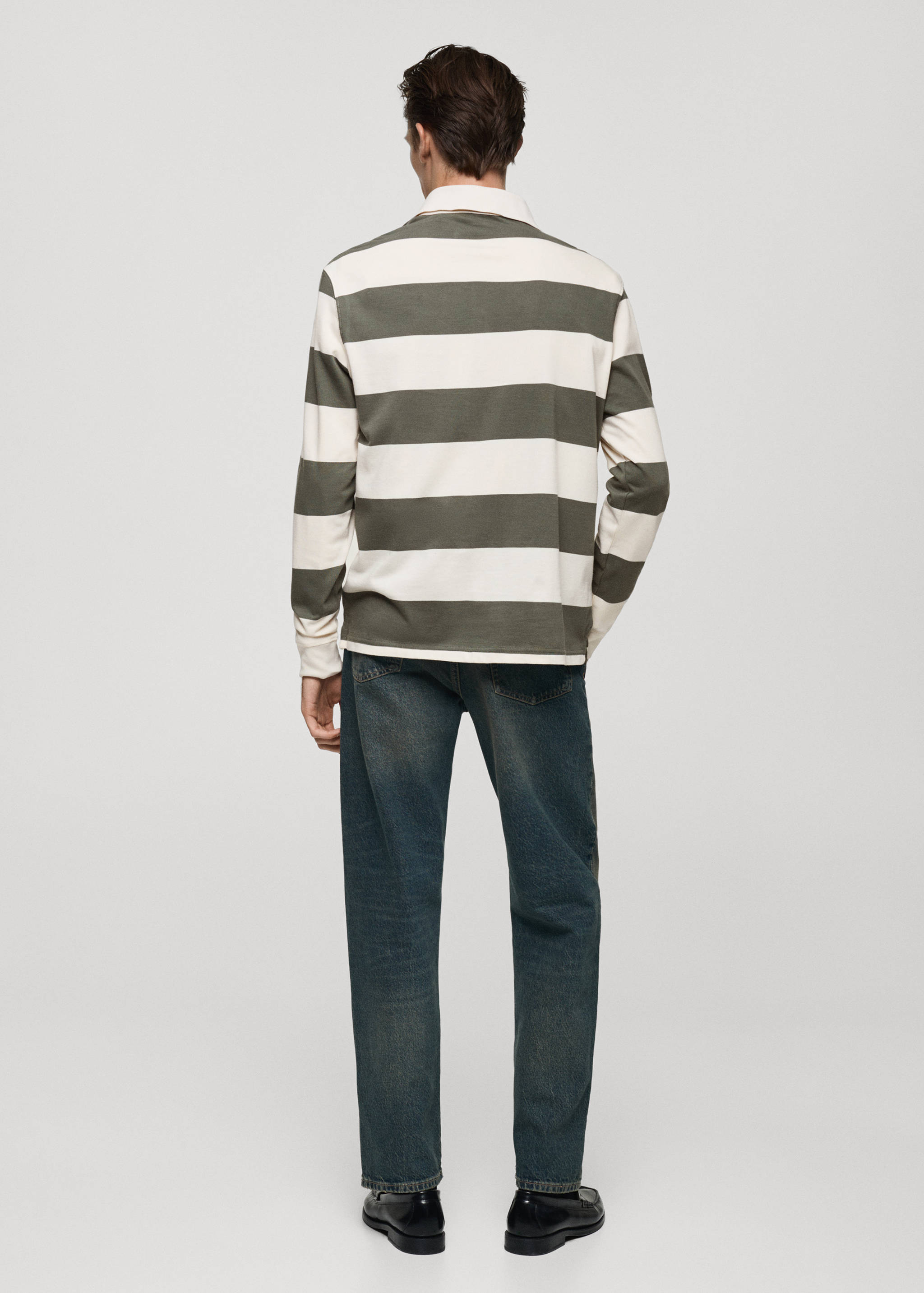 100% cotton striped regular-fit polo shirt - Reverse of the article