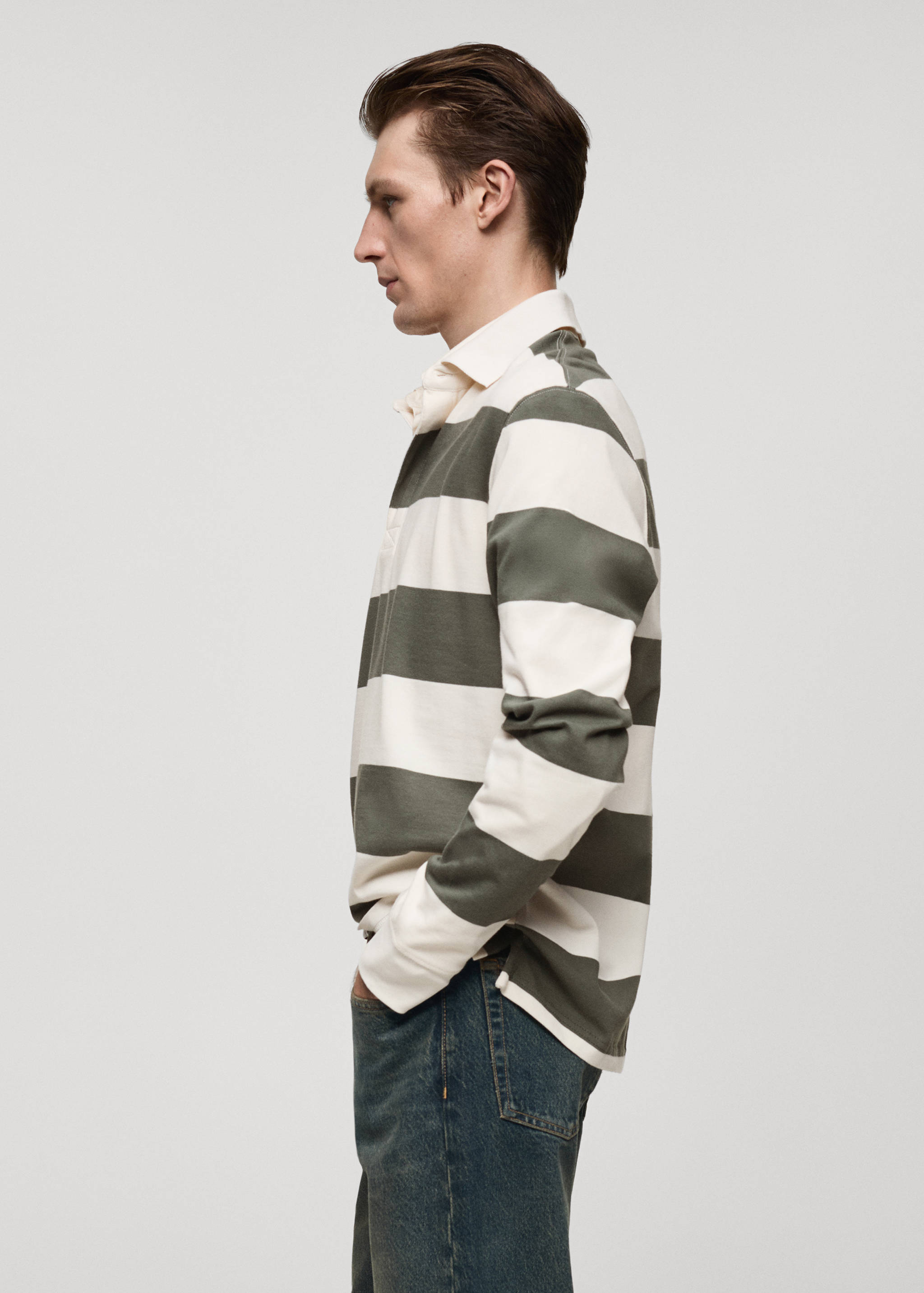 100% cotton striped regular-fit polo shirt - Details of the article 2
