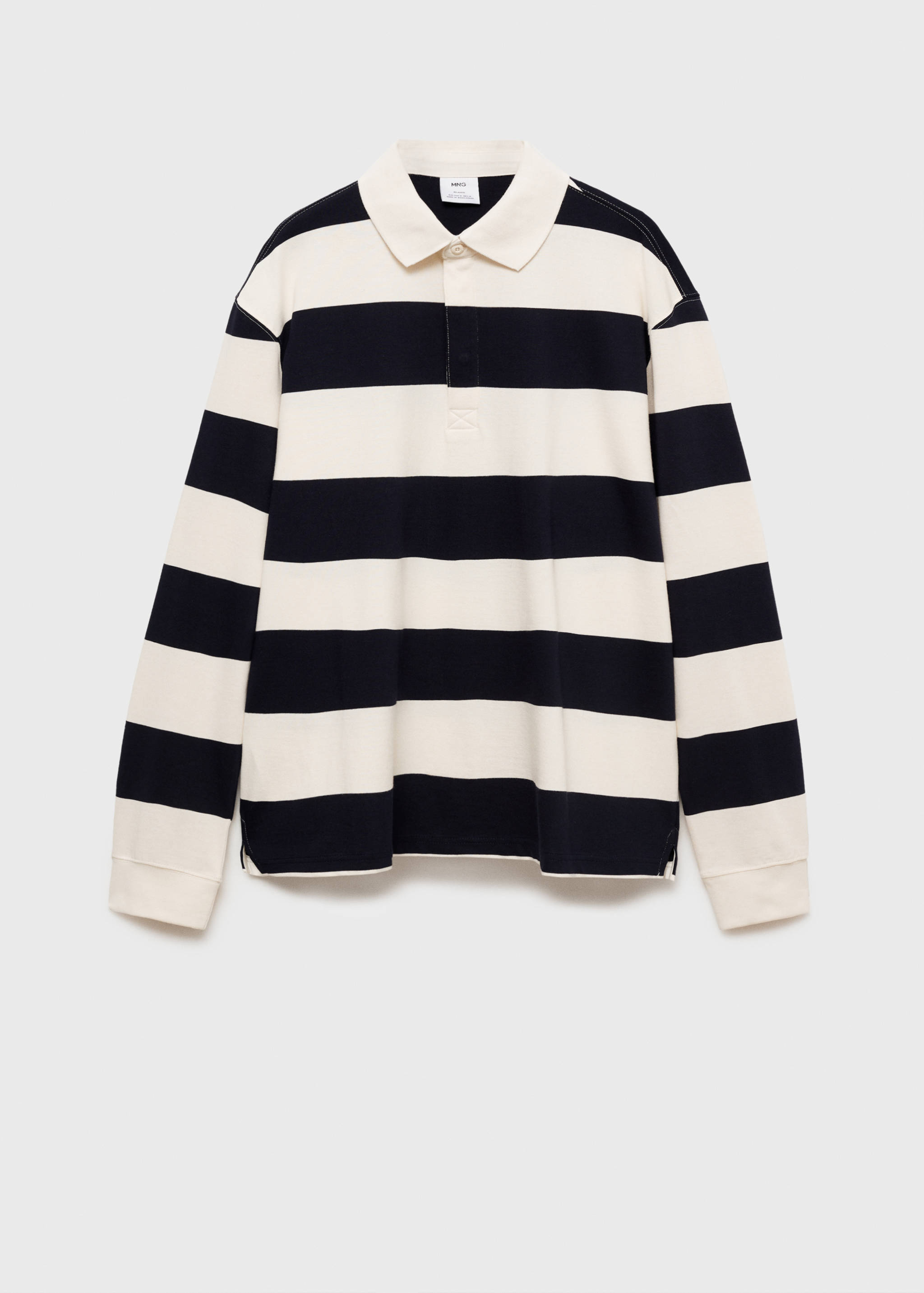 Polo de 100% algodão às riscas regular fit - Artigo sem modelo