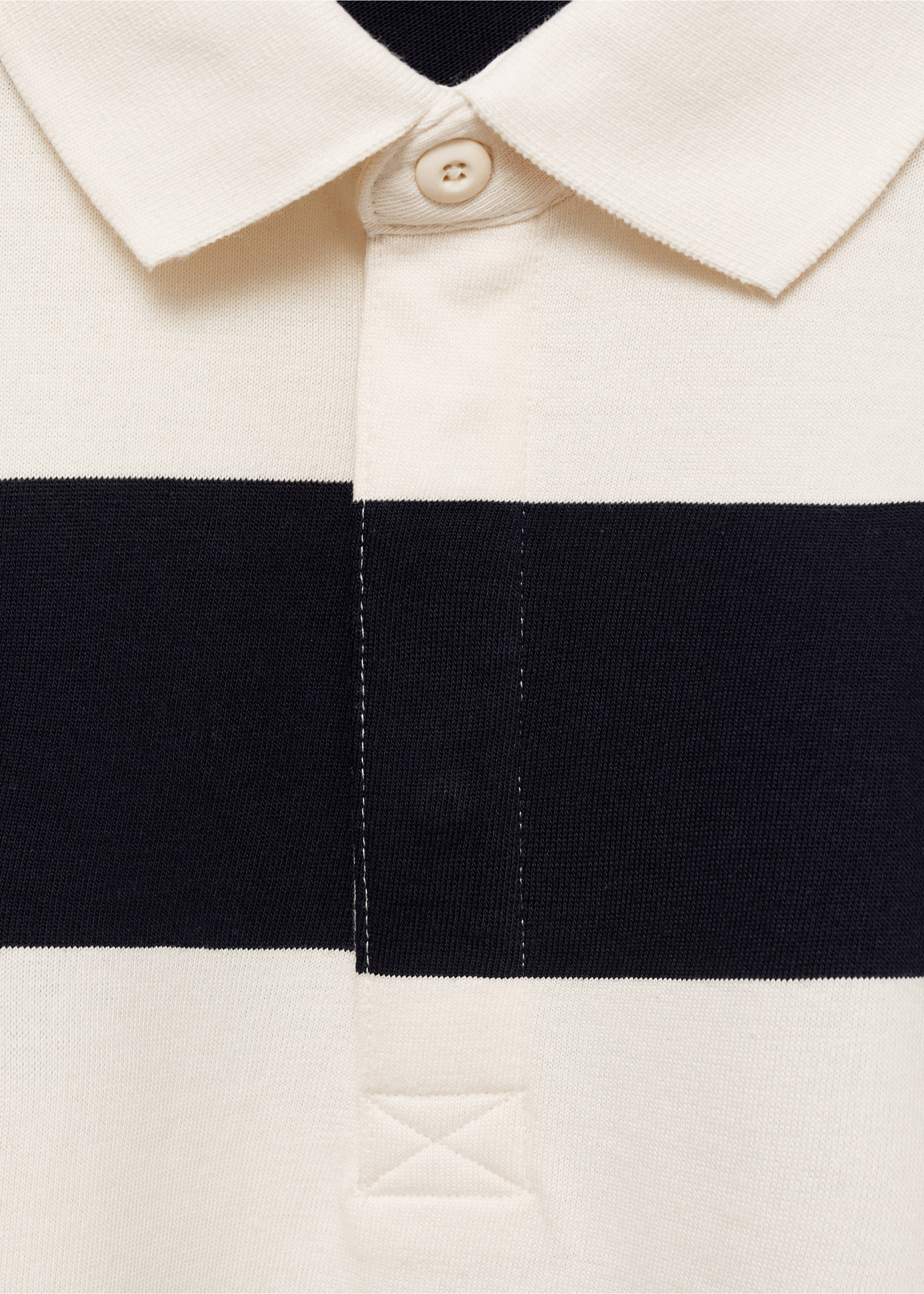 100% cotton striped regular-fit polo shirt - Details of the article 8, Dark Navy. Ref: 77057112-00.