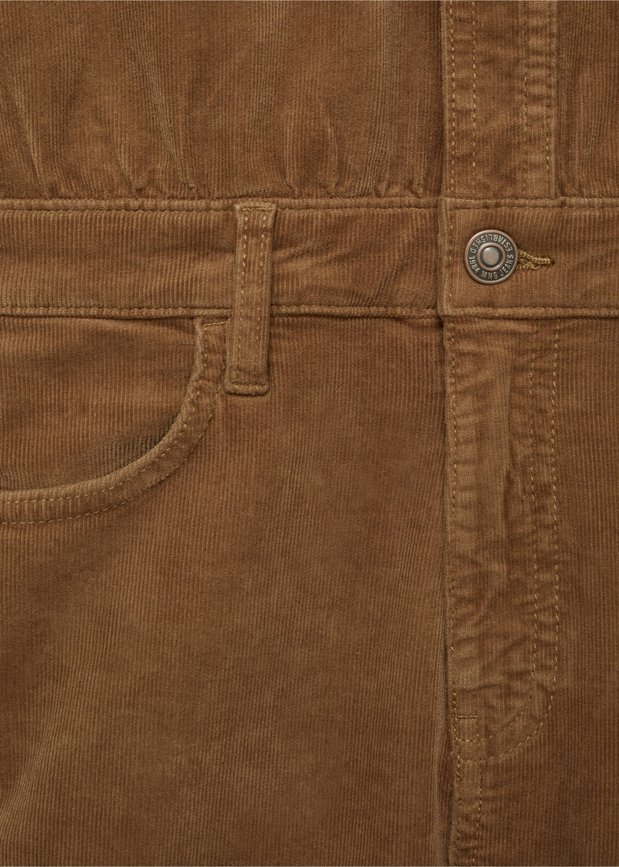 Flared sleeves jumpsuit - Details of the article 0, Medium Brown. Ref: 77057114-00.