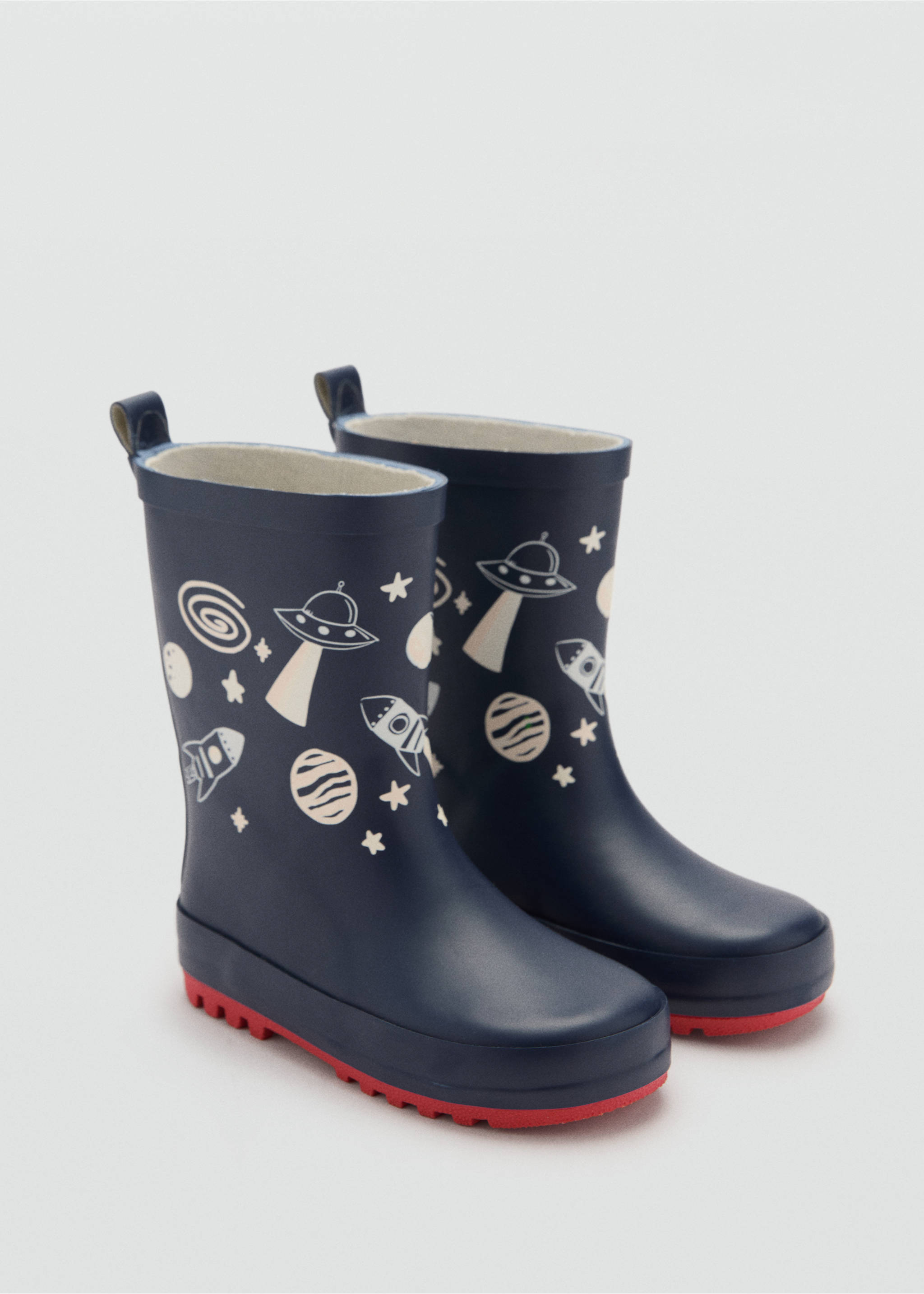 Bottes de pluie espace - Plan moyen, Bleu marine foncé. Ref: 77057116-00.