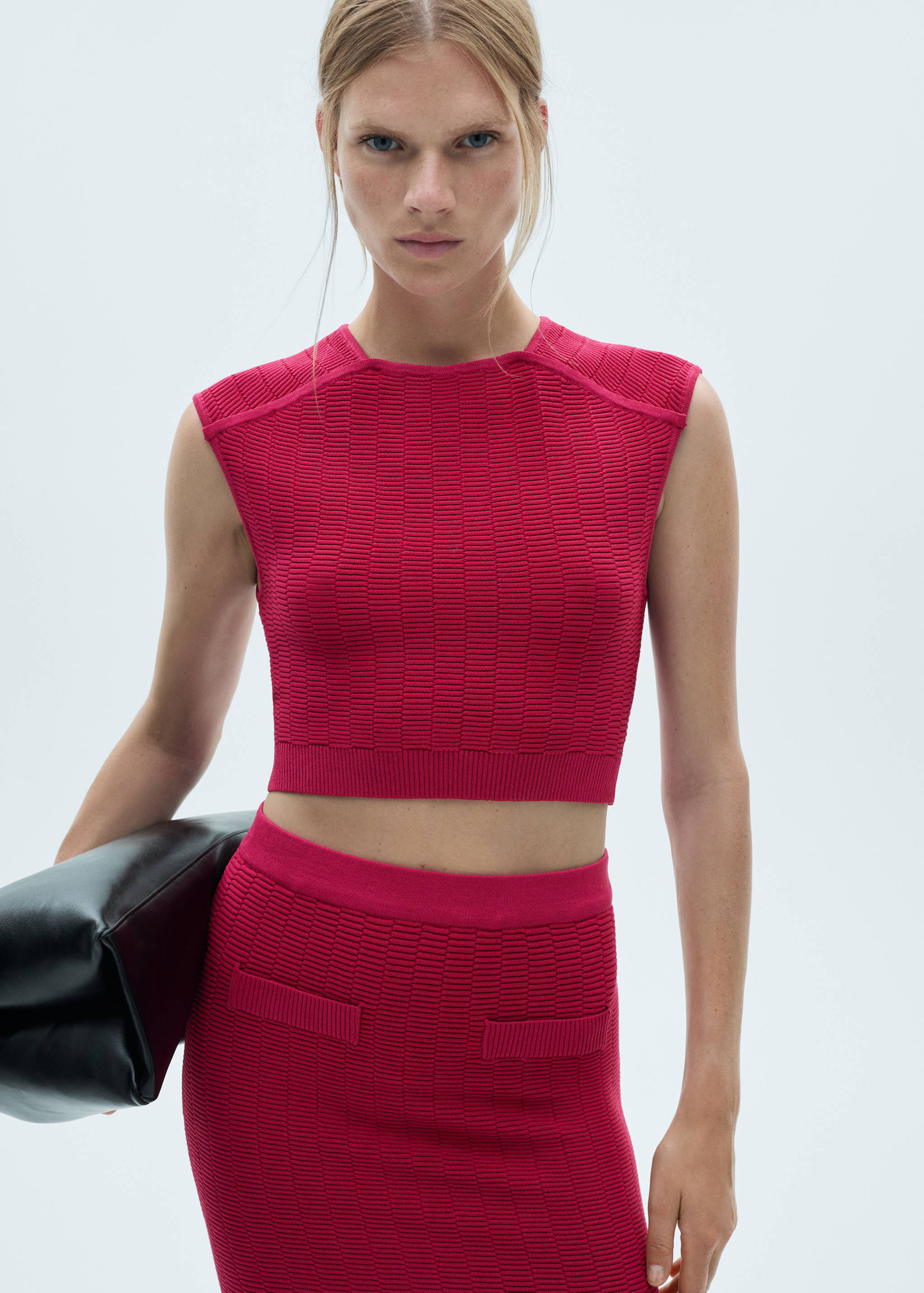 Gebreide mouwloze top - Middenvlak