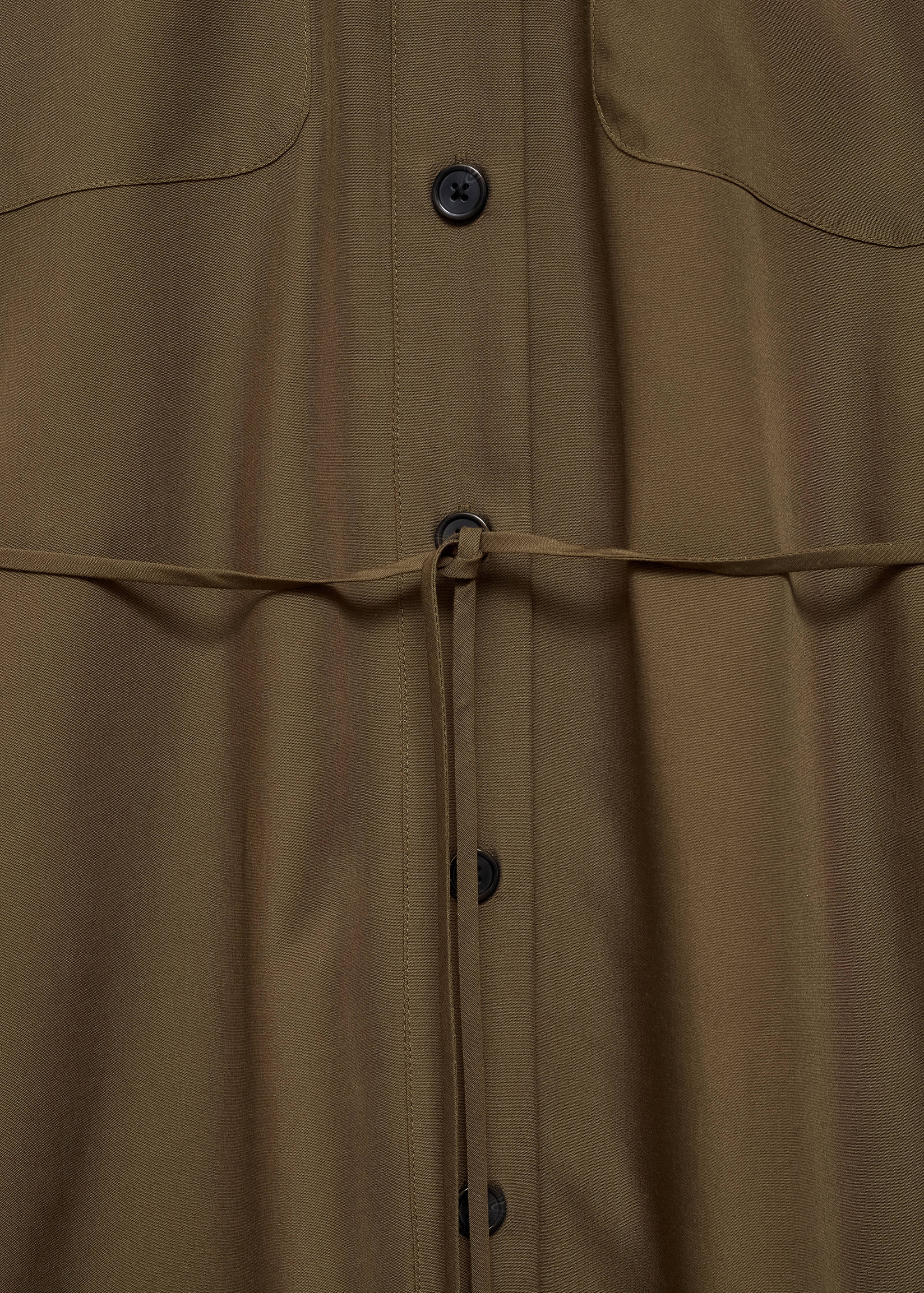 Hemdblusenkleid aus Lyocell mit Schleife - Detail des Artikels 0