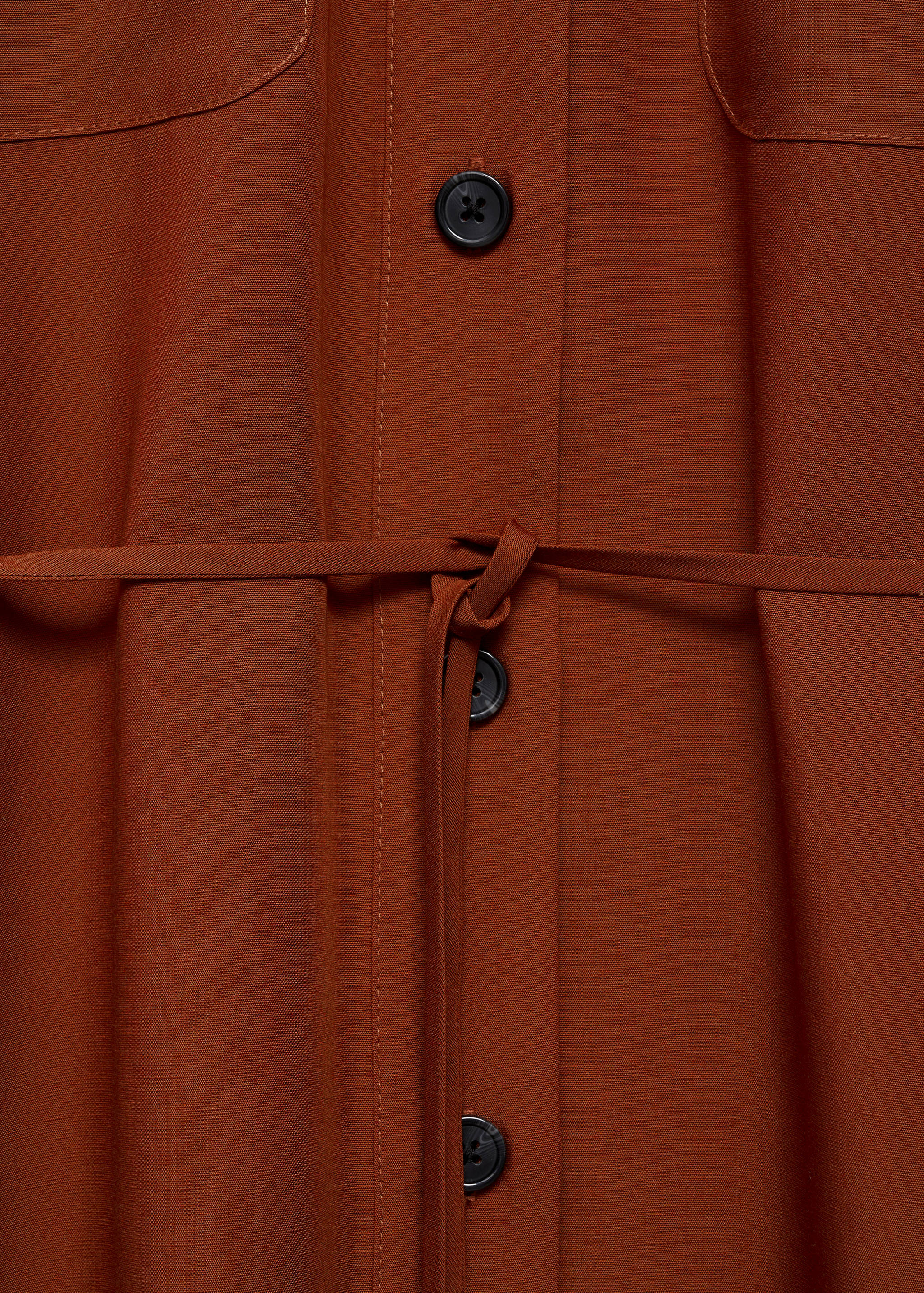 Hemdblusenkleid aus Lyocell mit Schleife - Detail des Artikels 0