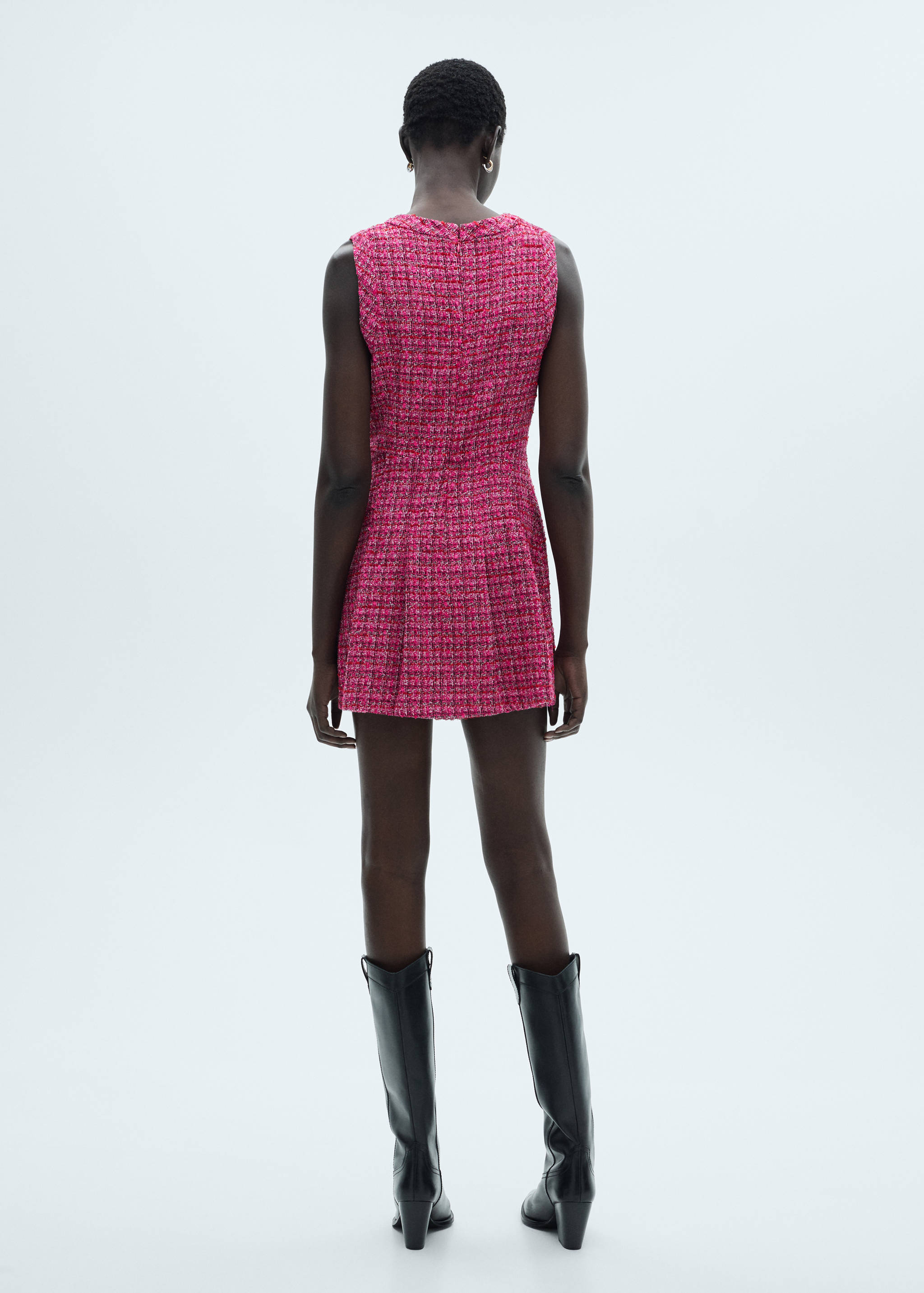 A-line tweed dress - Reverse of the article