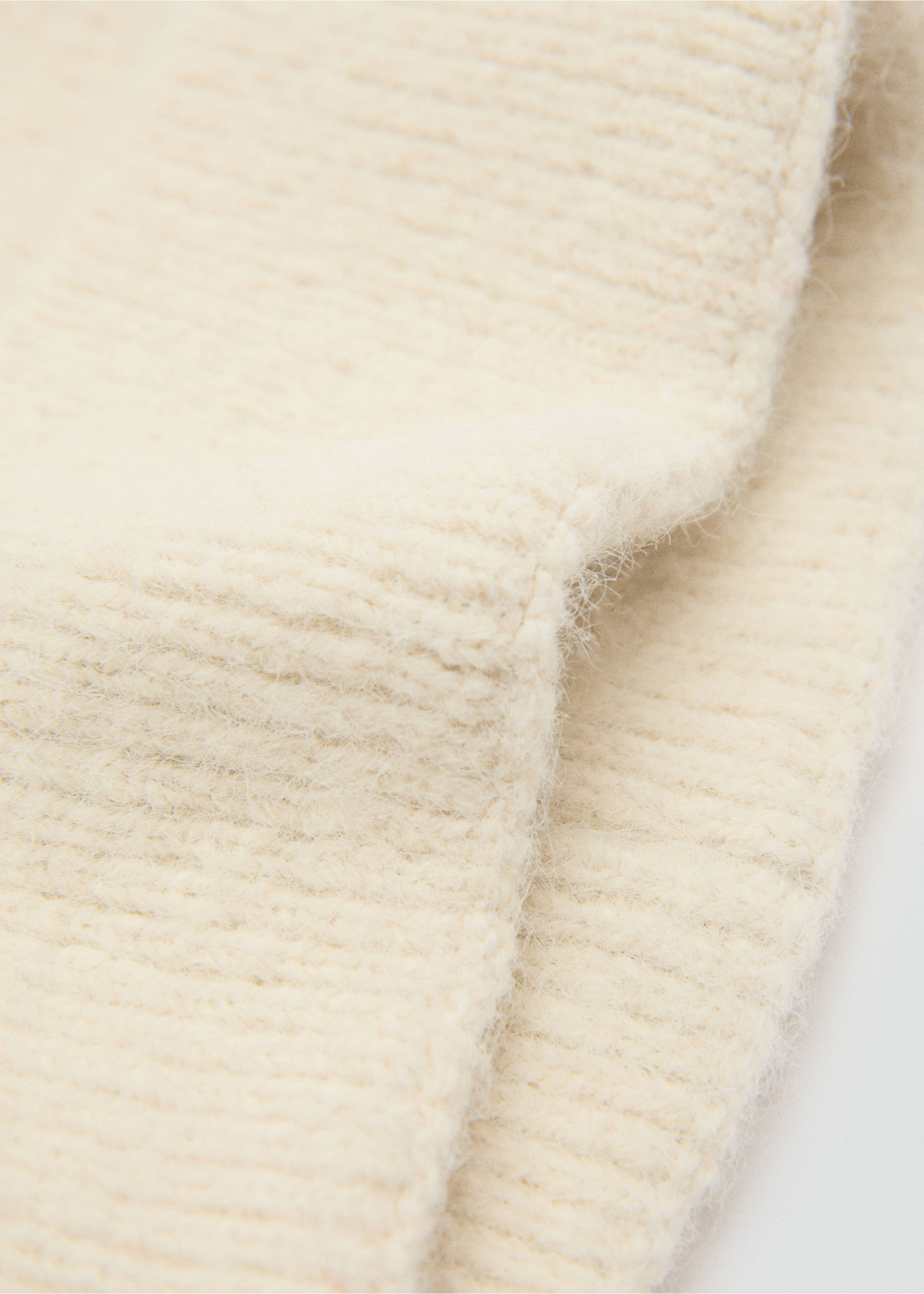 Strickmütze - Mittlere Ansicht, Ecru. Ref: 77057649-00.