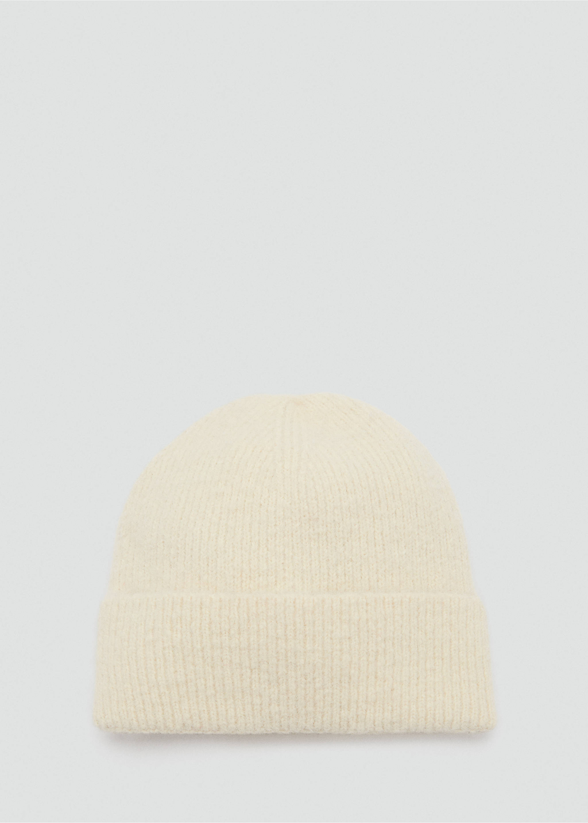 Knit beanie - Article without model, Ecru. Ref: 77057649-00.