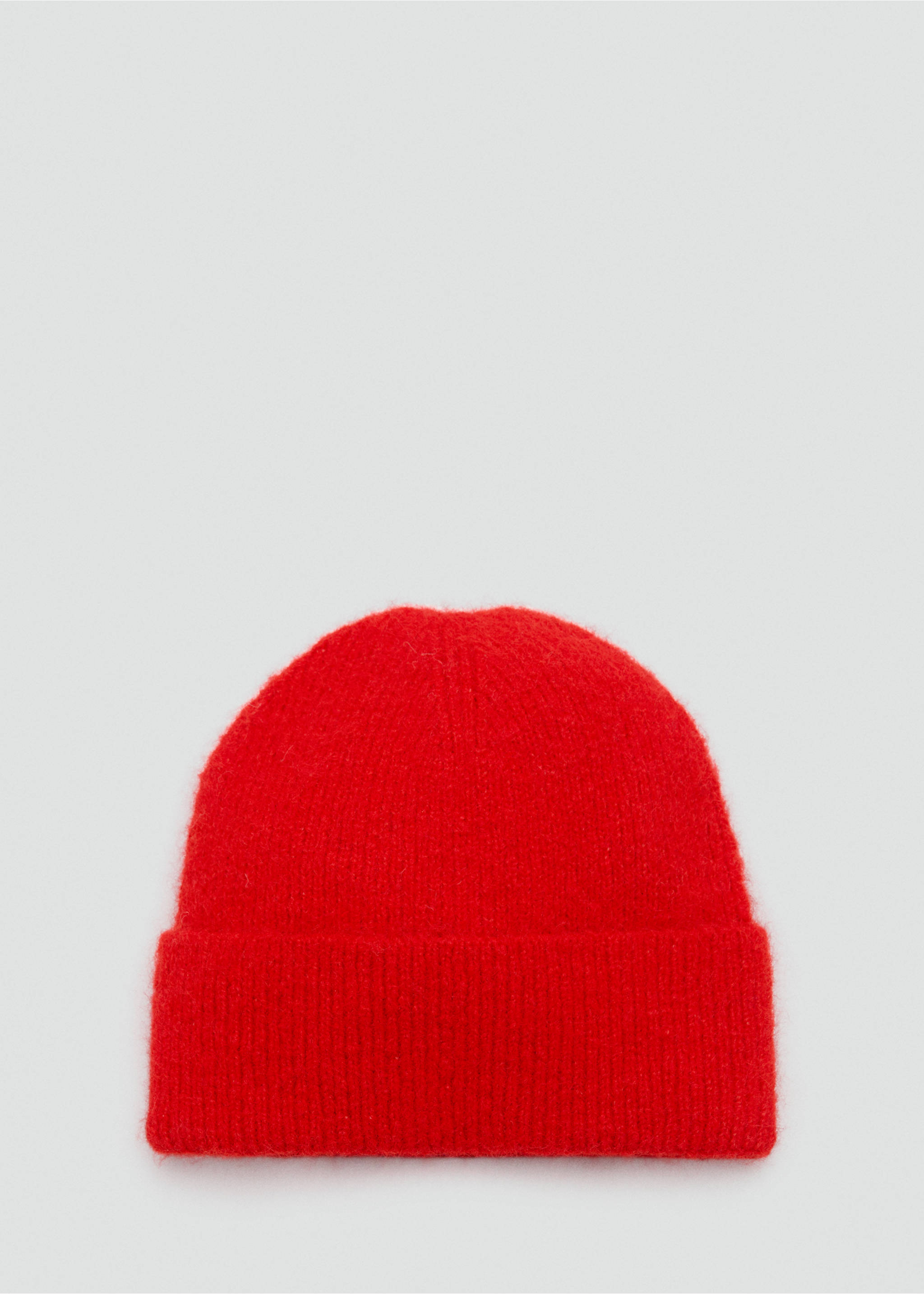 Knit beanie - Article without model, Red. Ref: 77057649-00.