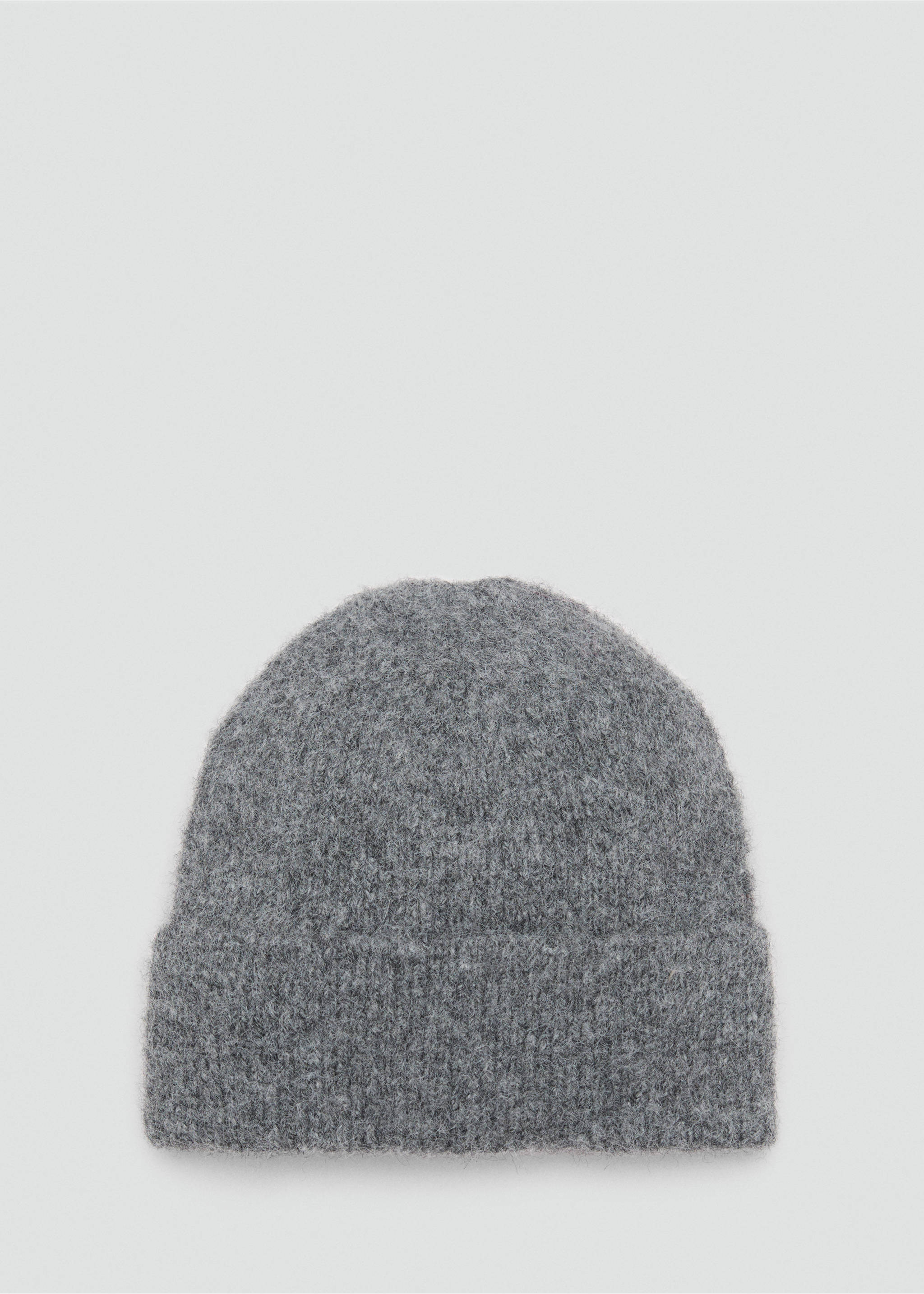 Knit beanie - Article without model, Dark Heather Grey. Ref: 77057649-00.