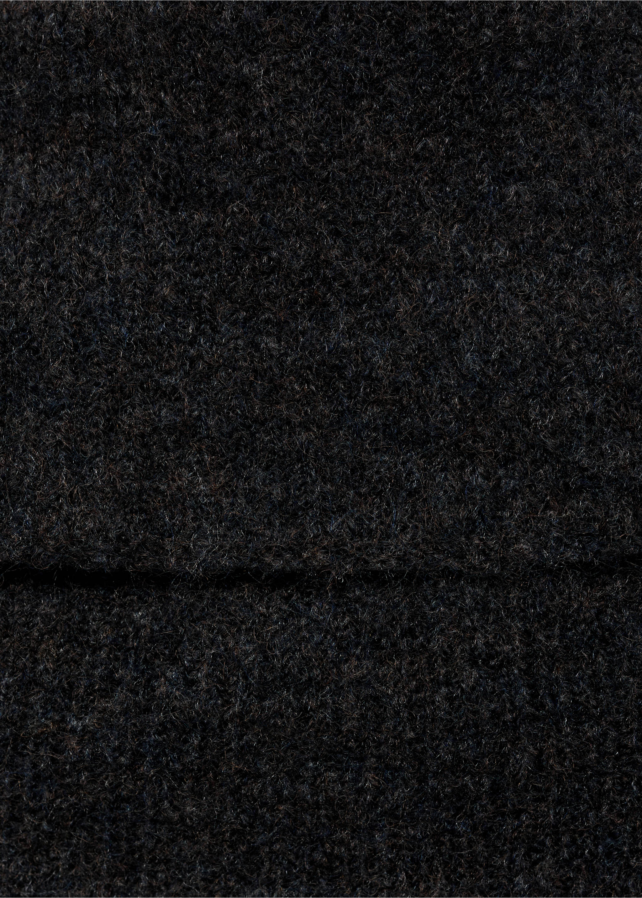 Turtleneck knitted top - Details of the article 8, Charcoal. Ref: 77057662-00.