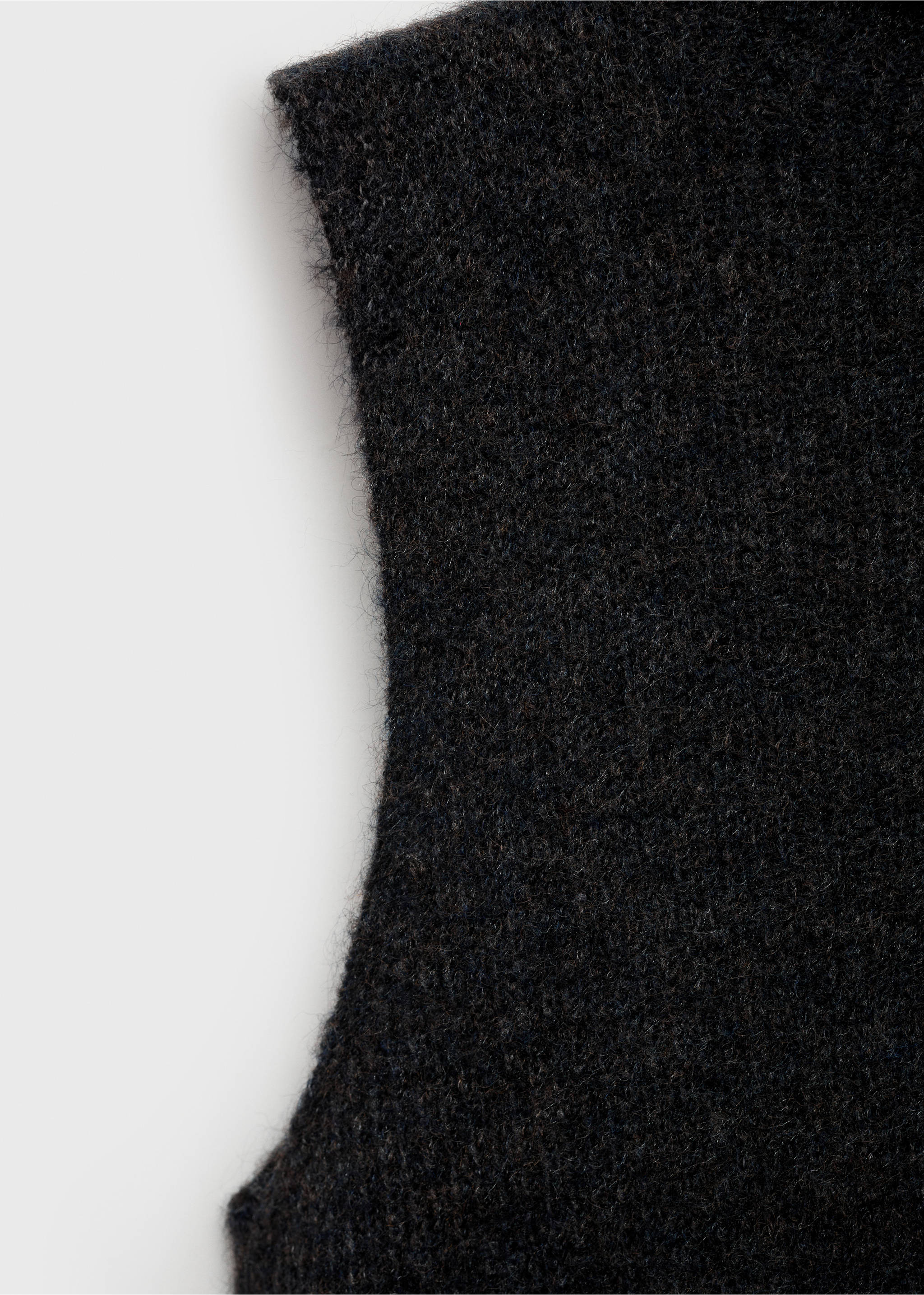 Turtleneck knitted top - Details of the article 0, Charcoal. Ref: 77057662-00.