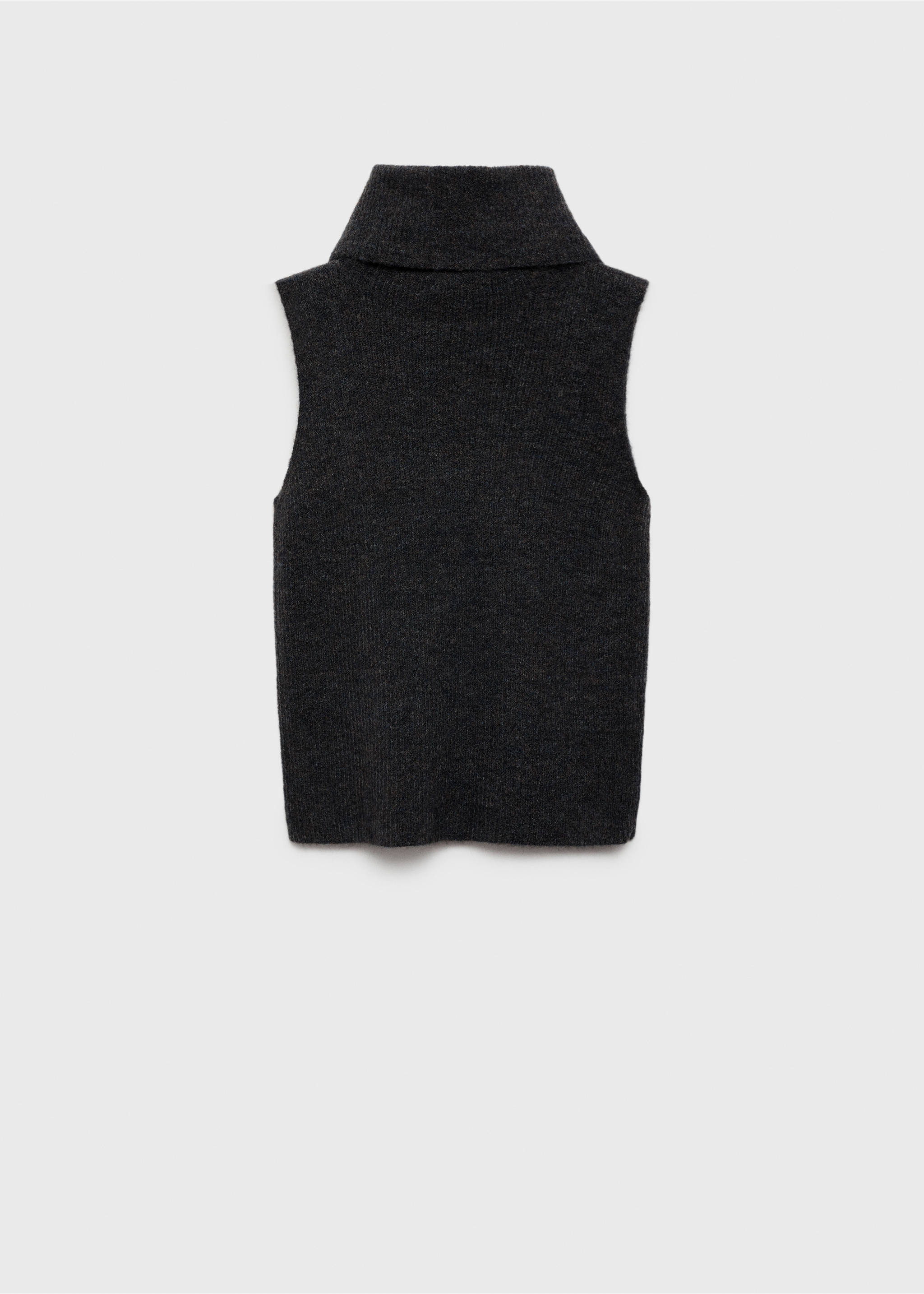Turtleneck knitted top - Article without model, Charcoal. Ref: 77057662-00.