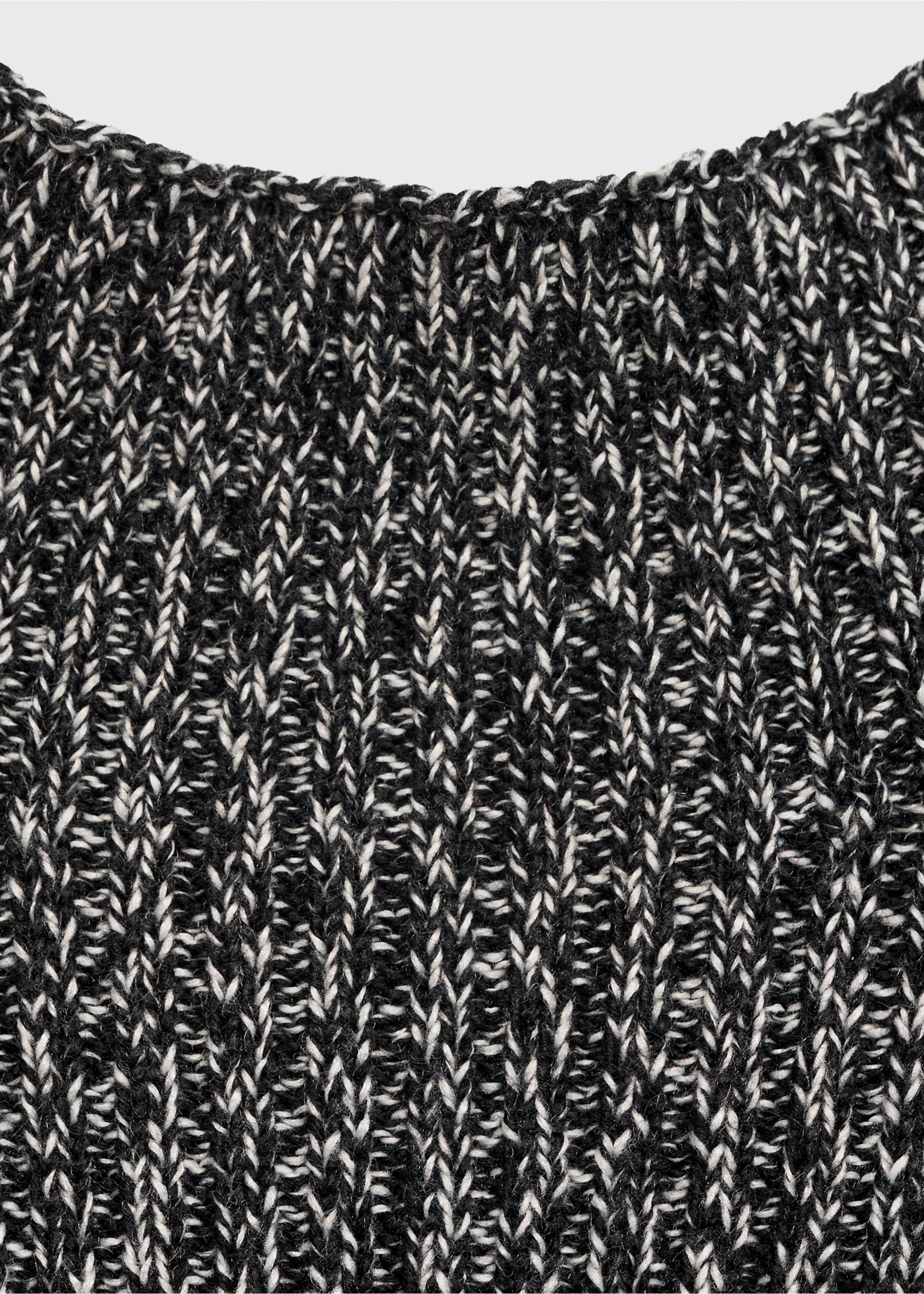 Flecked sweater dress - Details of the article 8, Black. Ref: 77057665-00.