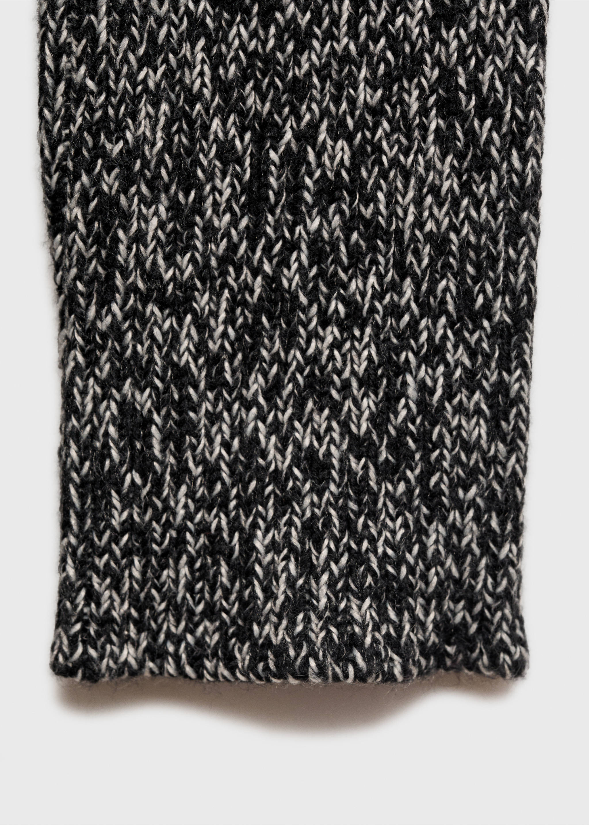 Flecked sweater dress - Details of the article 0, Black. Ref: 77057665-00.