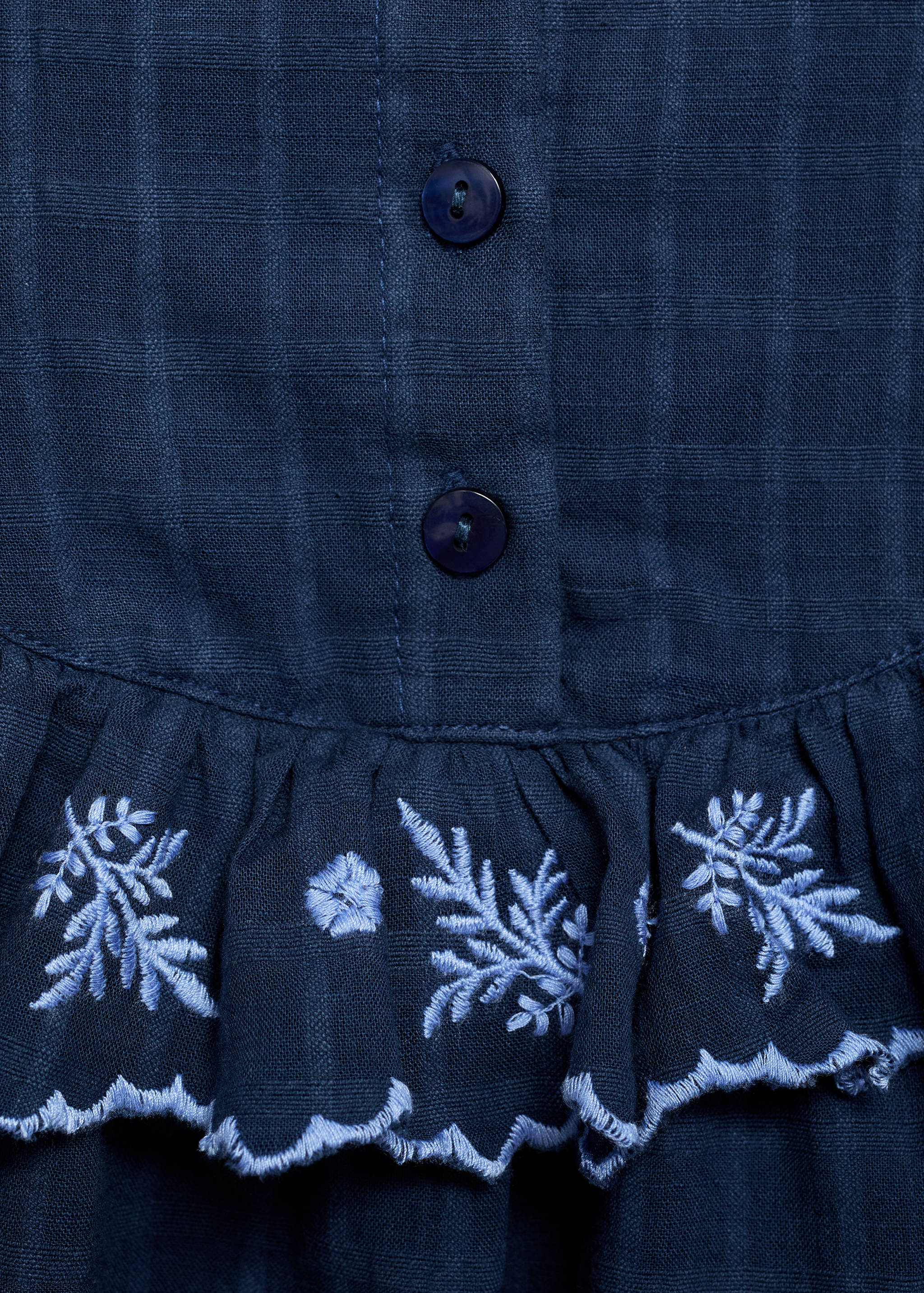 Robe carreaux détail brodé - Détail de l'article 0