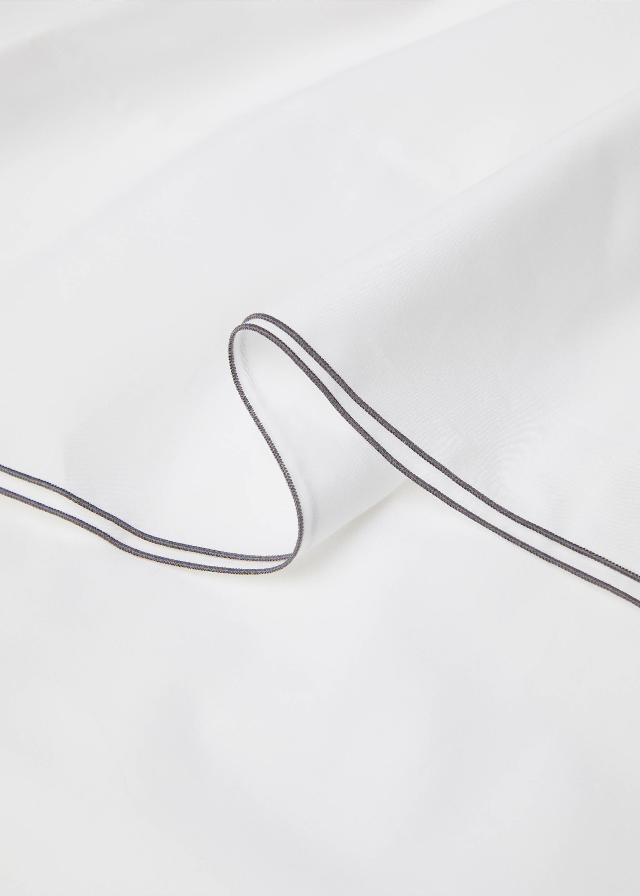Double-embroidered flat sheet for king bed - Details of the article 1, Blue. Ref: 77057669-00.