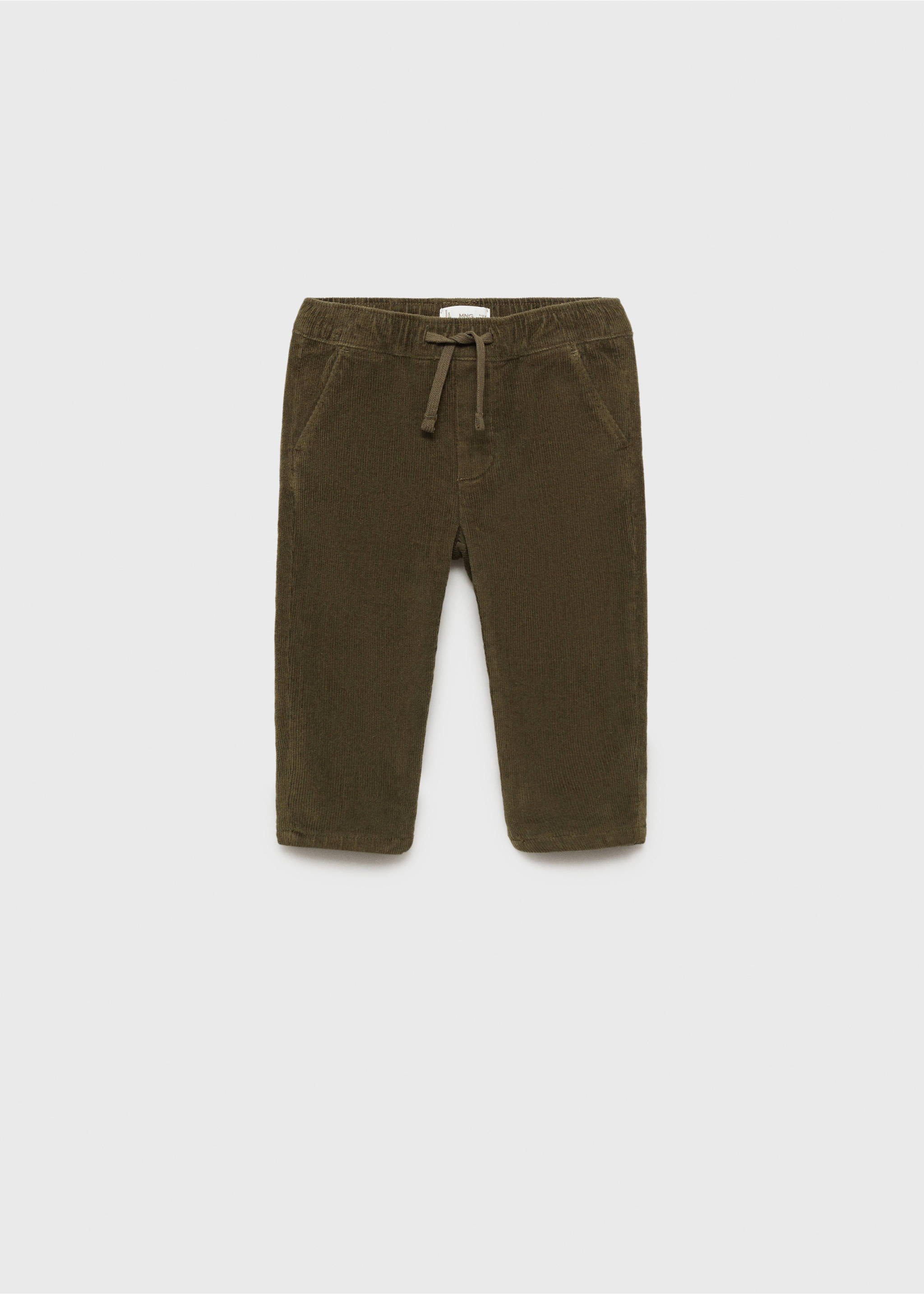 Lined corduroy trousers - Article without model, Khaki. Ref: 77057675-00.