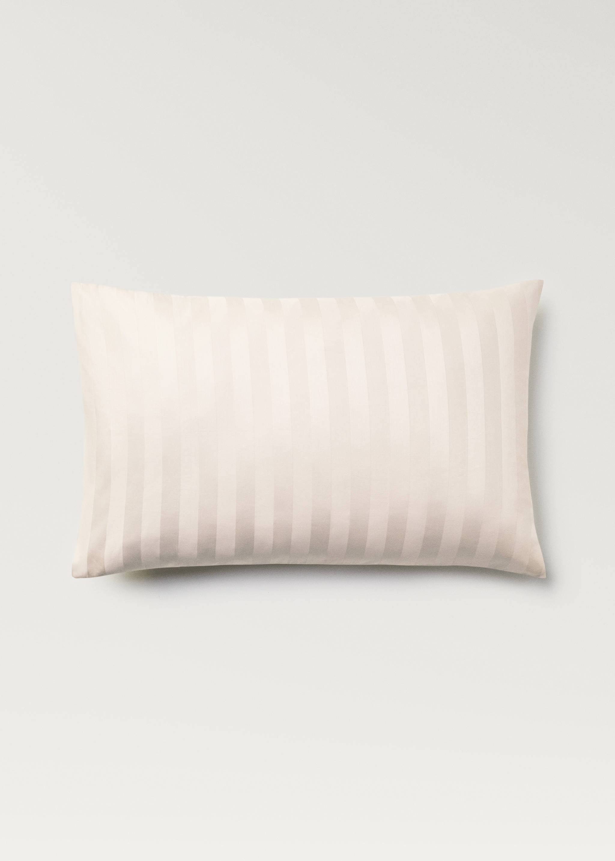 Two cotton satin jacquard striped pillowcases 50x75 cm - Article without model