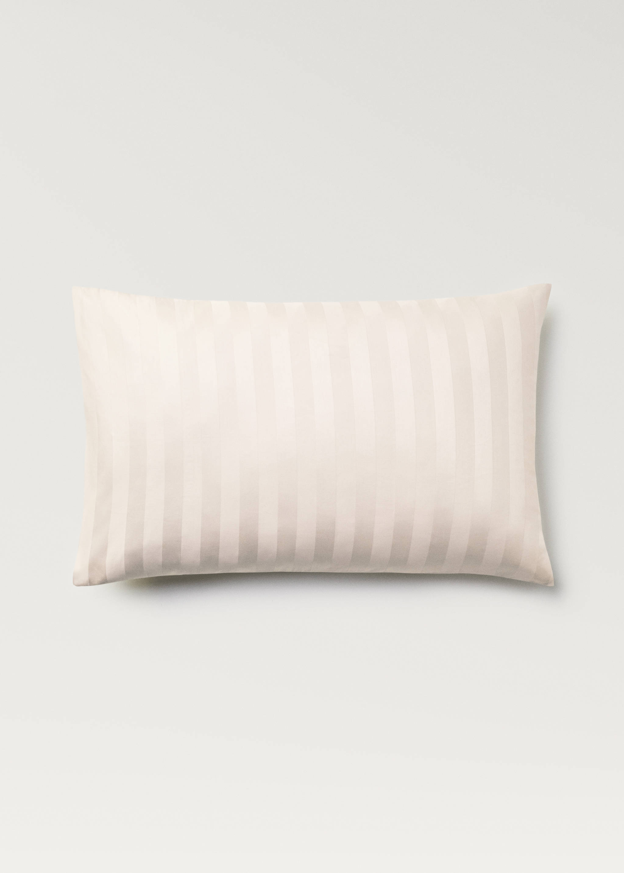 Two cotton satin jacquard striped pillowcases 50x75 cm - Article without model