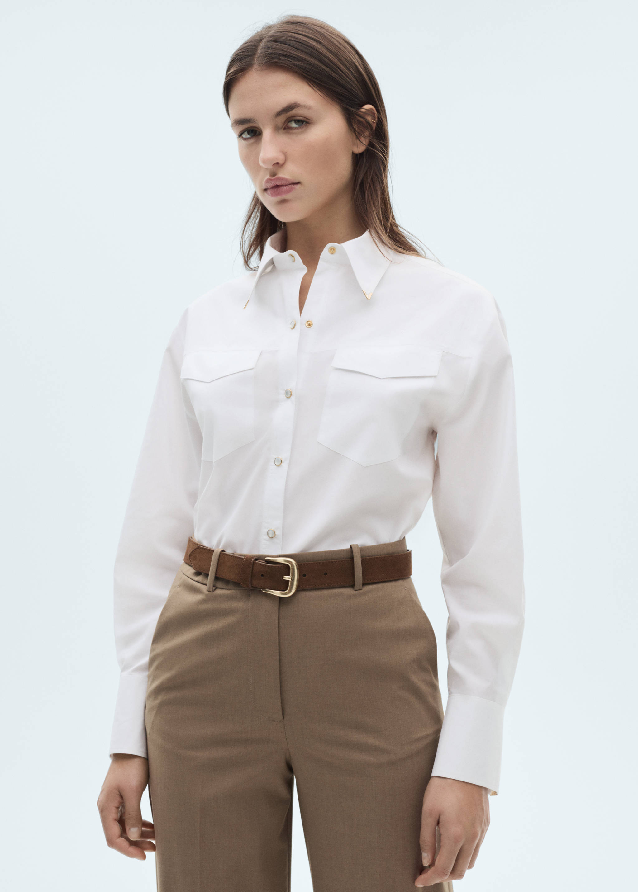 Metal detail shirt - Medium plane