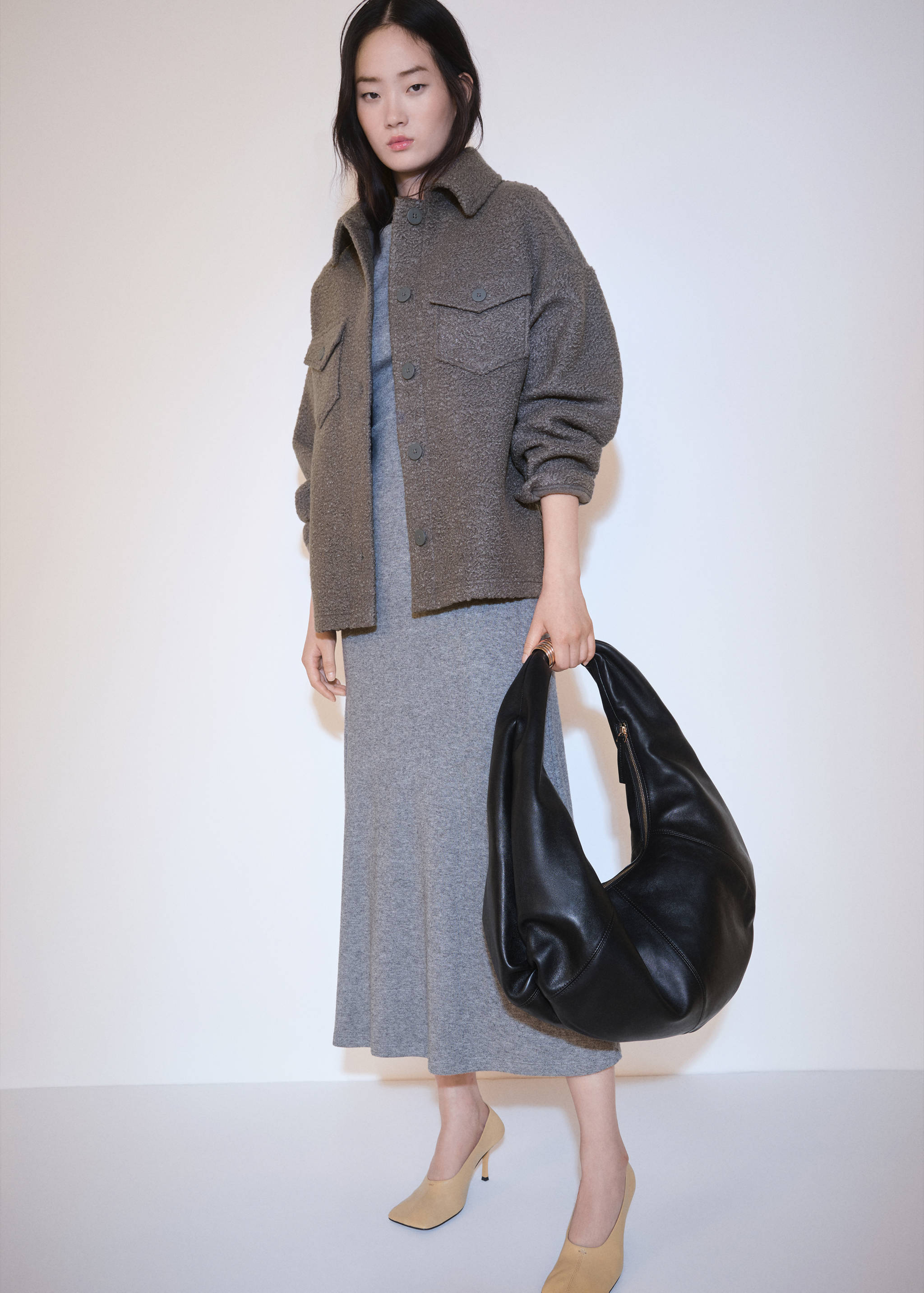 Bouclé jacket with pockets - General plane