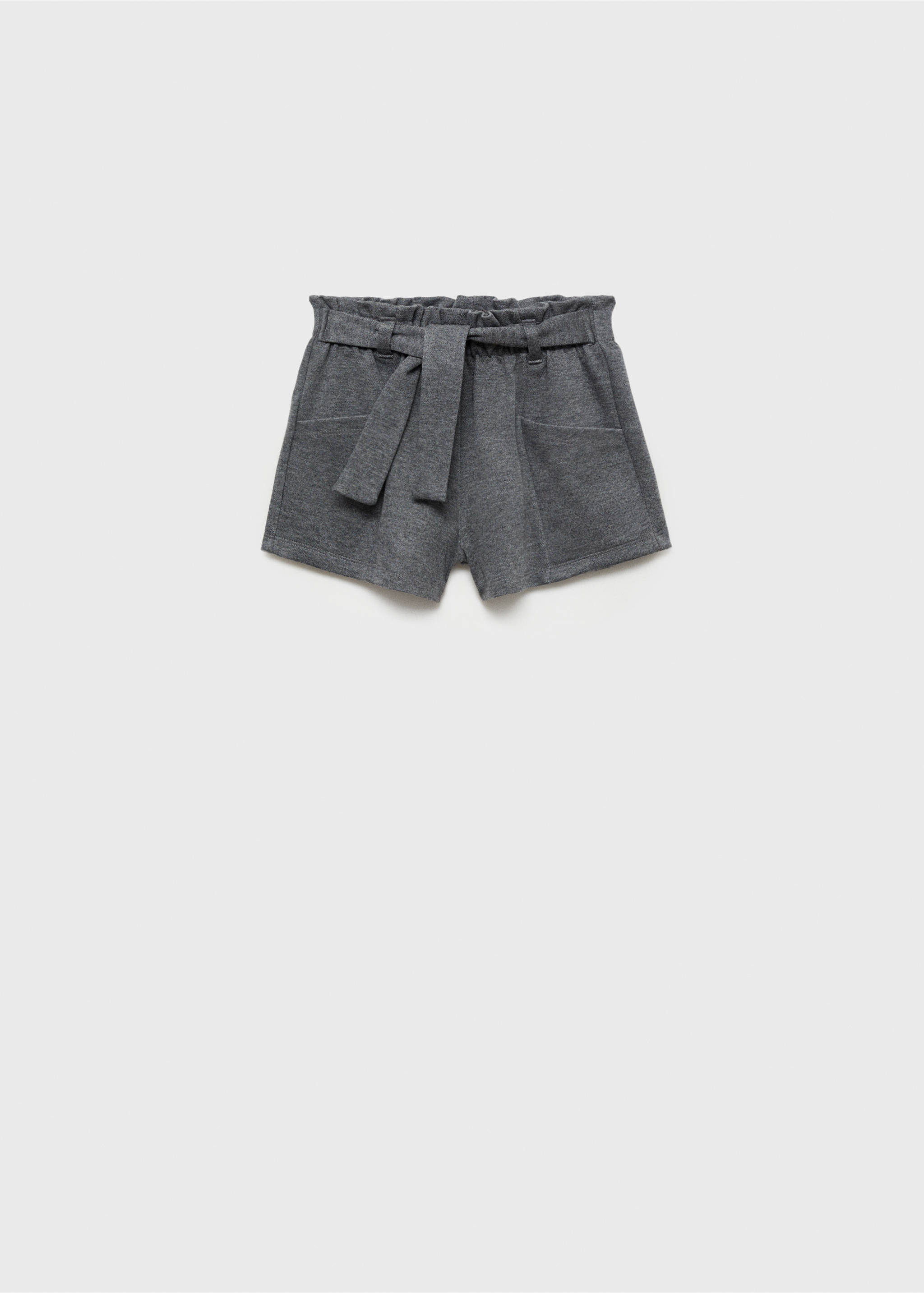 Paperbag shorts with bow - Article without model, Charcoal. Ref: 77057685-00.