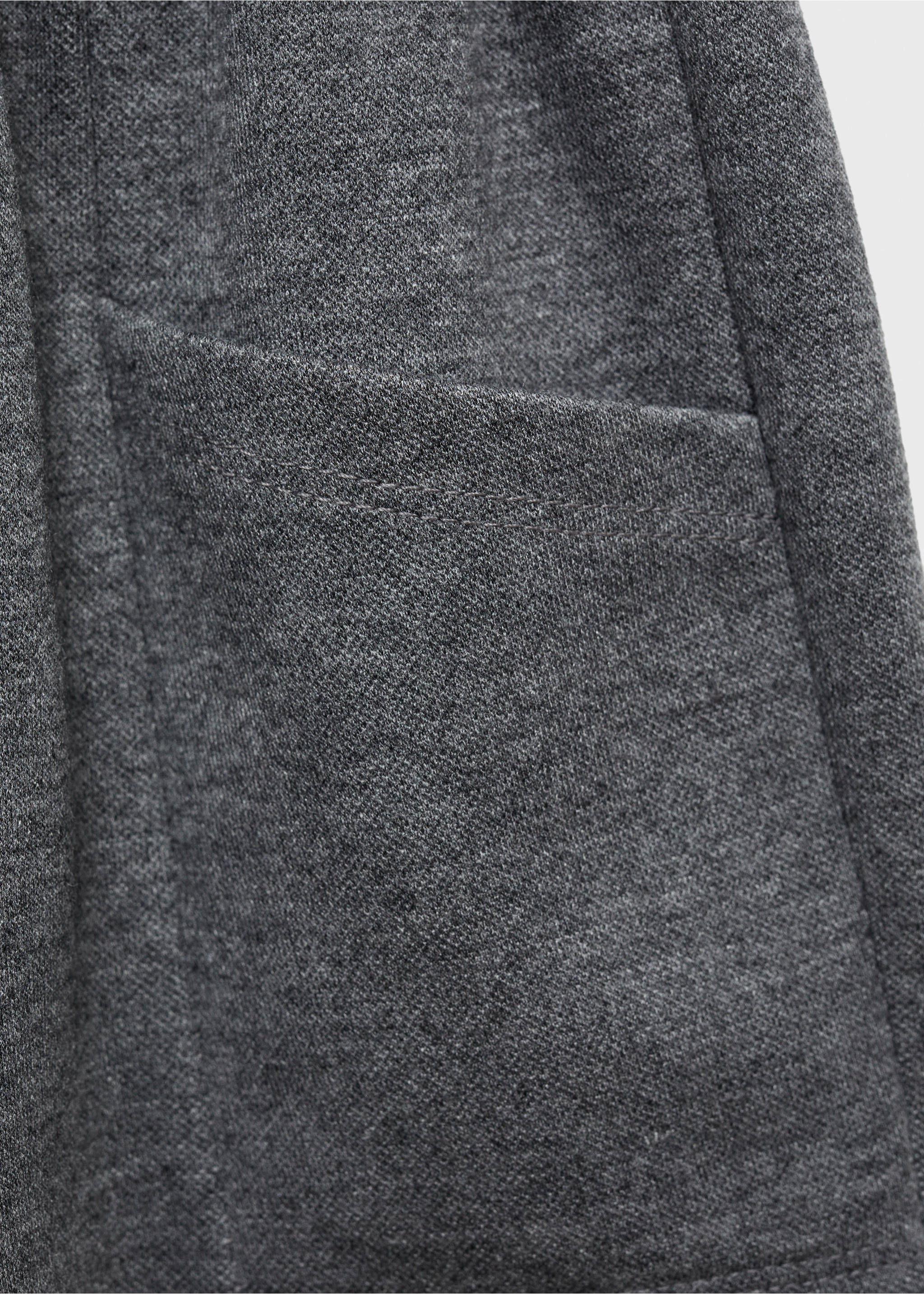 Paperbag shorts with bow - Details of the article 8, Charcoal. Ref: 77057685-00.