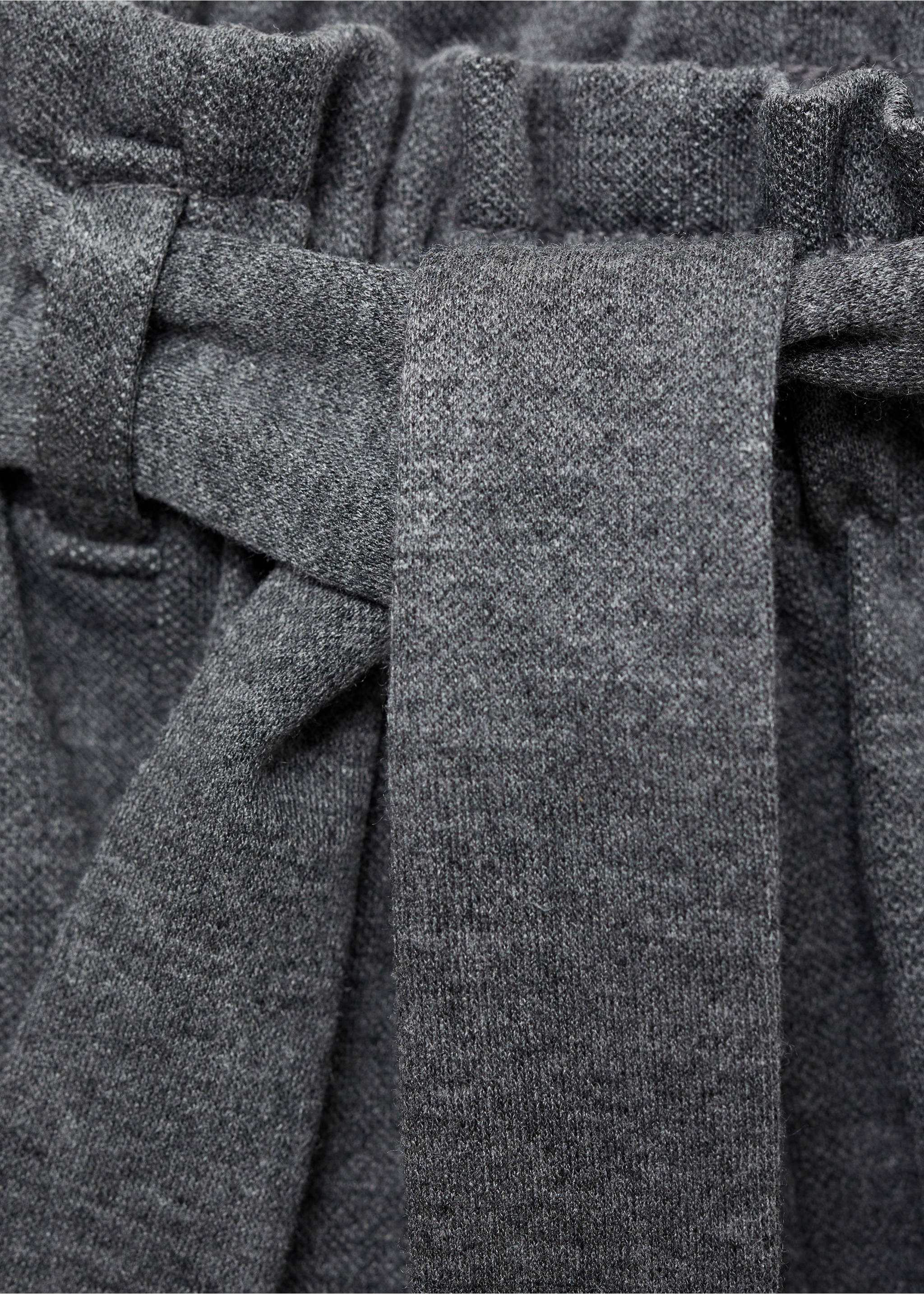 Paperbag shorts with bow - Details of the article 0, Charcoal. Ref: 77057685-00.