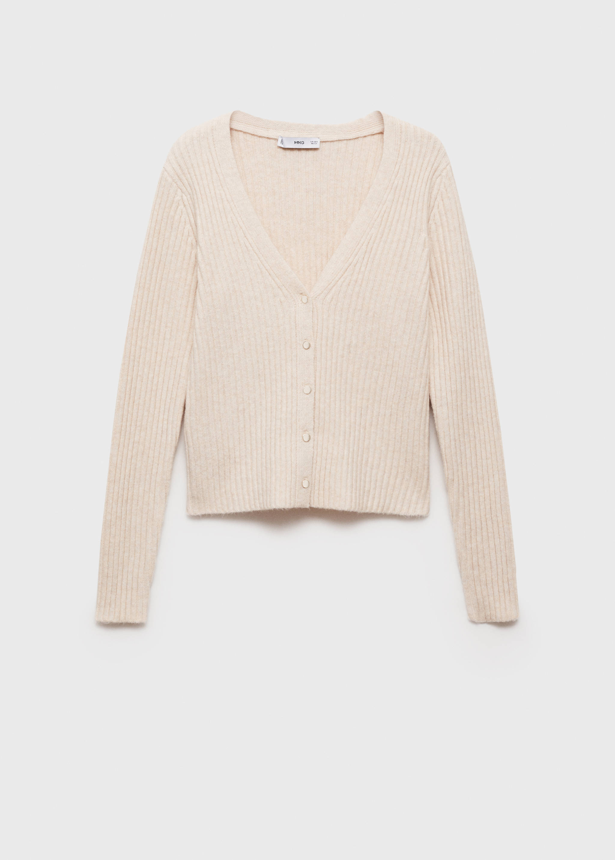 Knitted cardigan with metallic buttons - Article without model