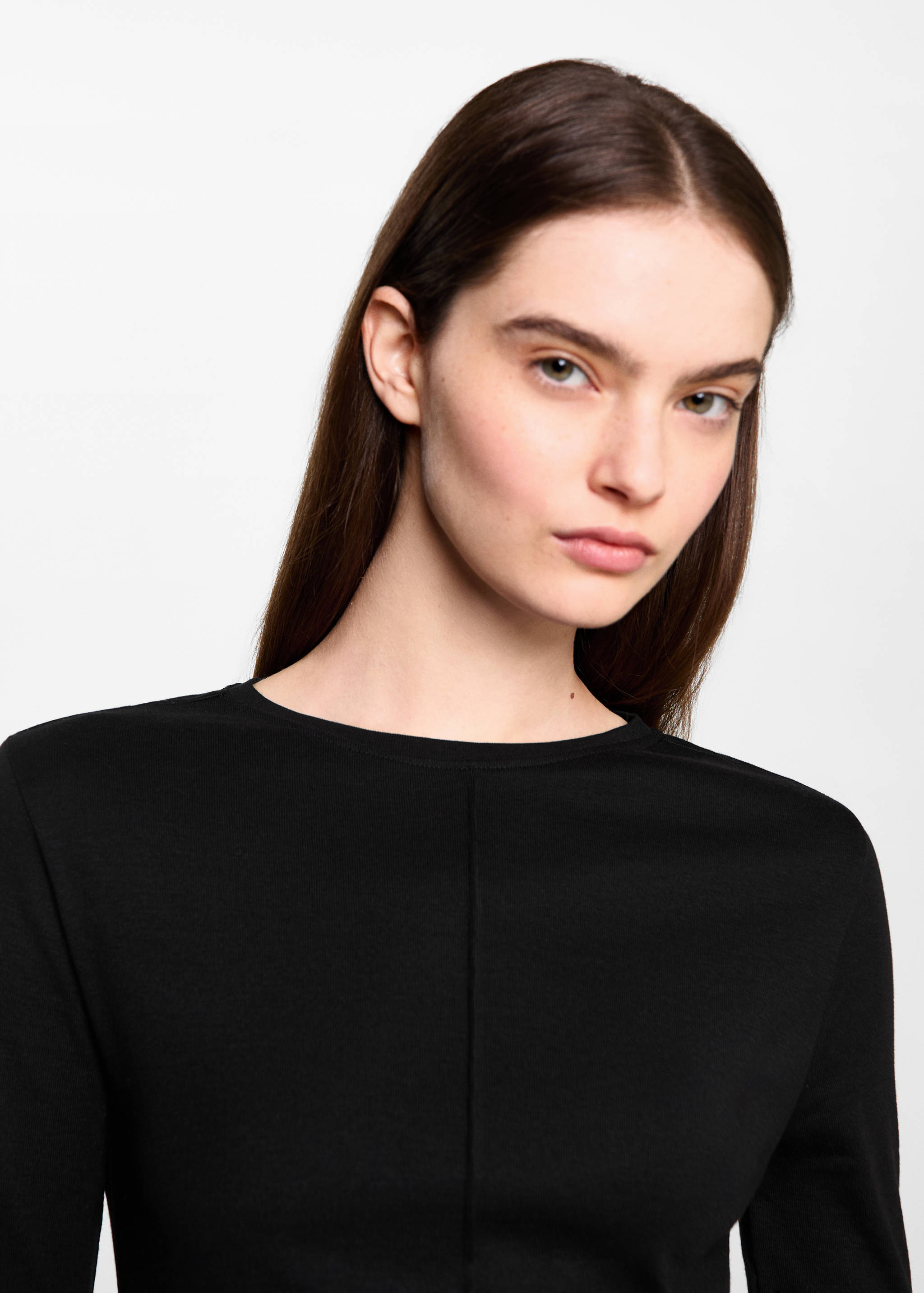 Vestido manga larga abertura - Detalle del artículo 1